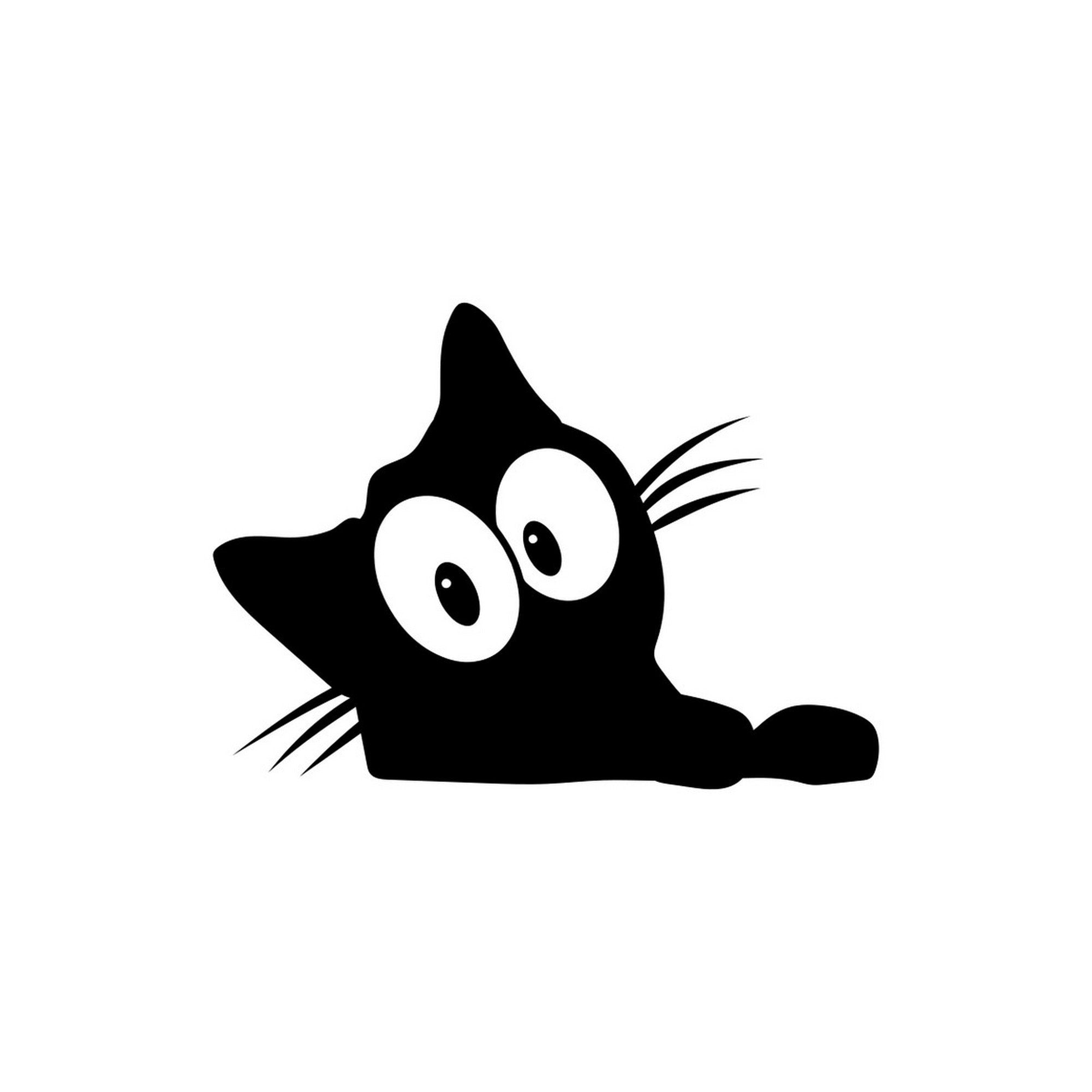 Peeking cat car decal design 10 alternate product preview for windows and bodywork