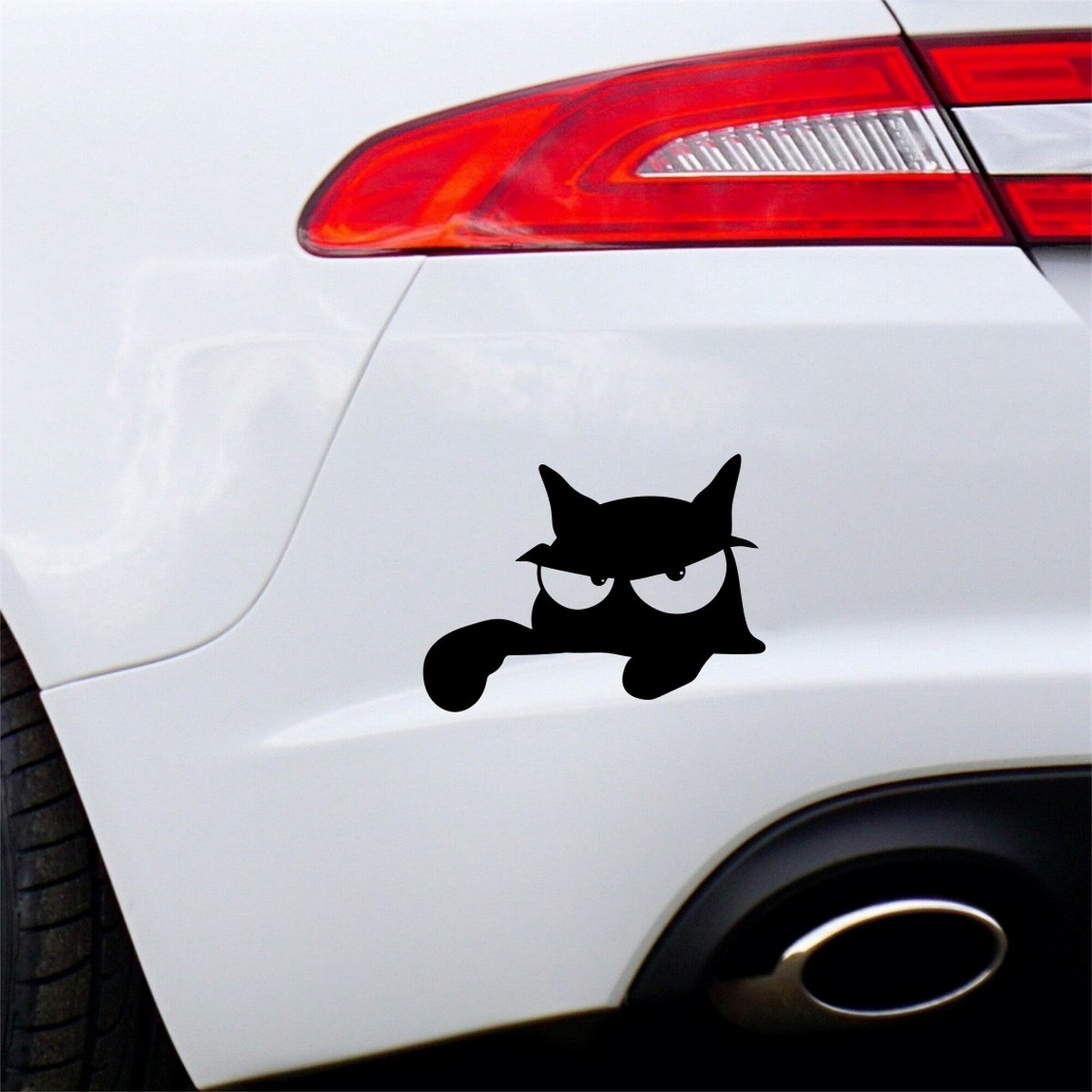 Peeking cat vinyl car sticker design 11 shown as the main product image