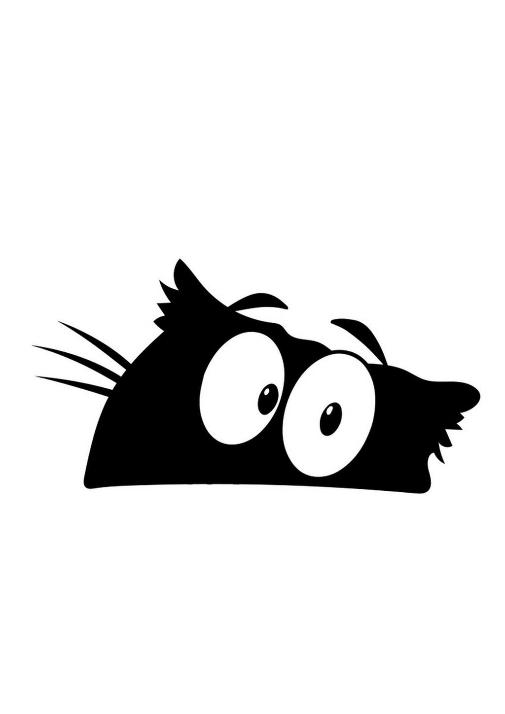 Peeking cat car decal design 2 alternate product preview for windows and bodywork