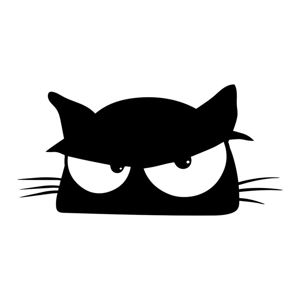 Angry peeking cat car decal design 3 alternate product preview for windows and bodywork