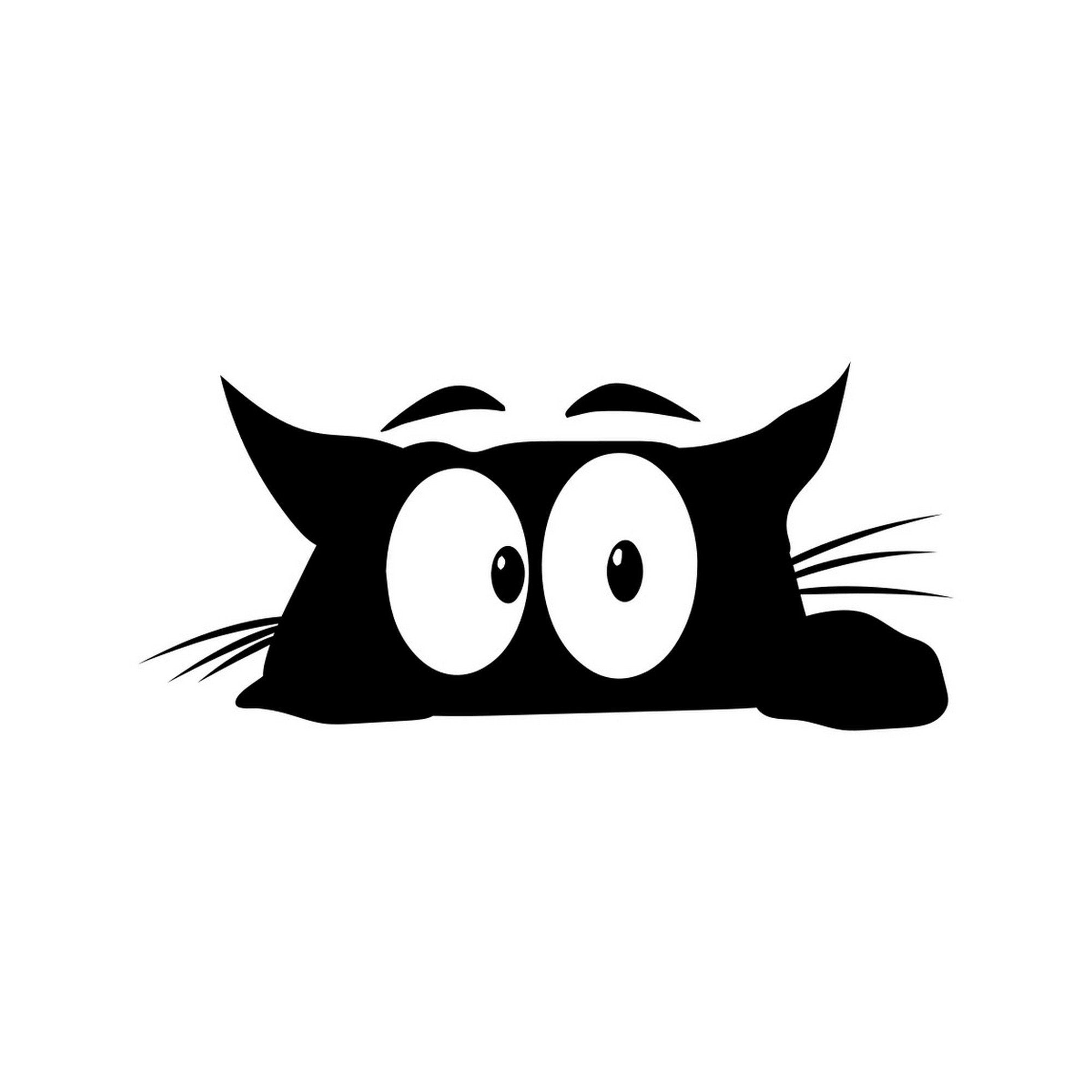 Peeking cat car decal design 6 alternate product preview for windows and bodywork