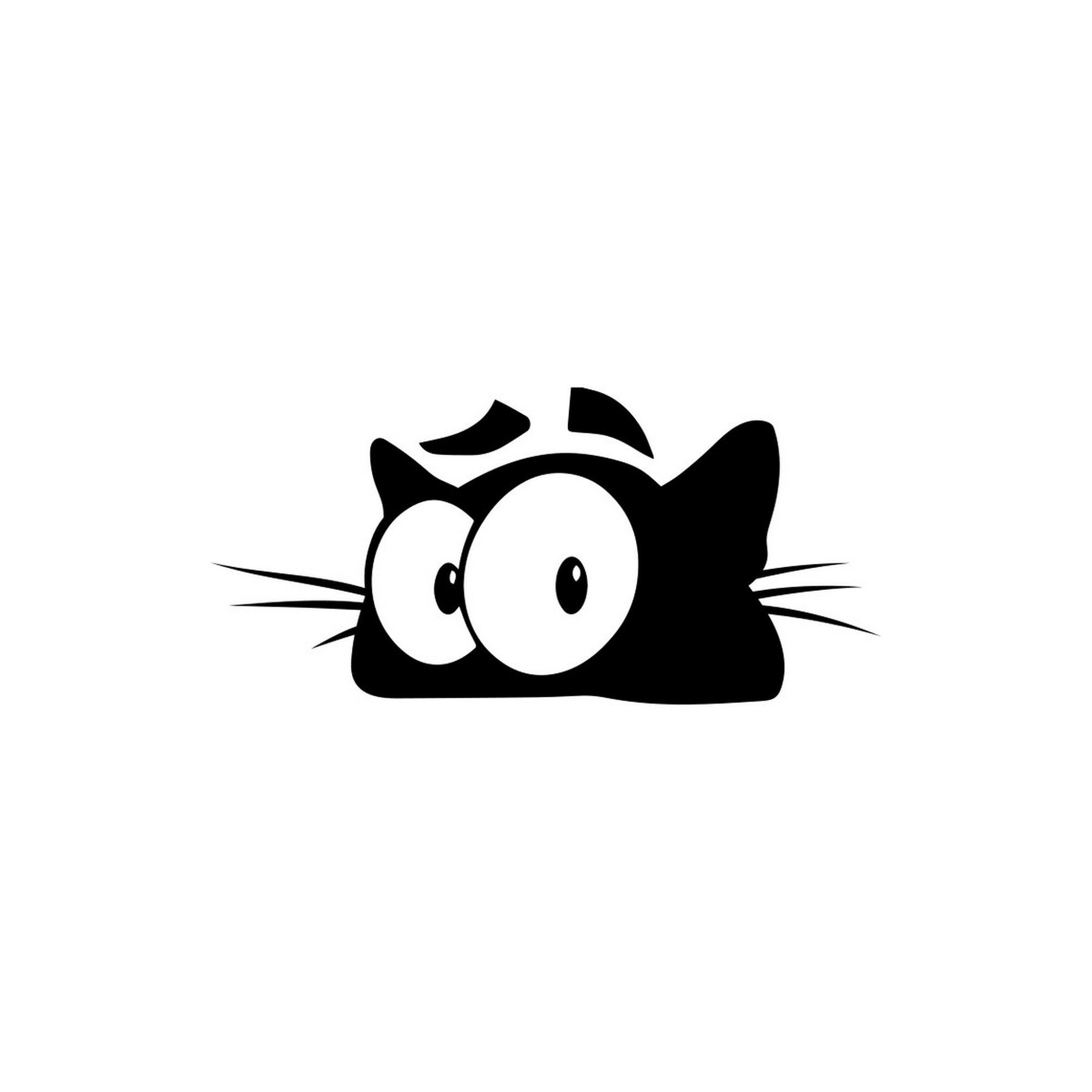 Peeking cat car decal design 9 alternate product preview for windows and bodywork