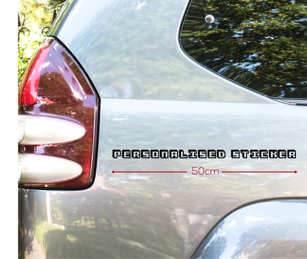 3Dventure Outline personalised custom text vinyl sticker preview