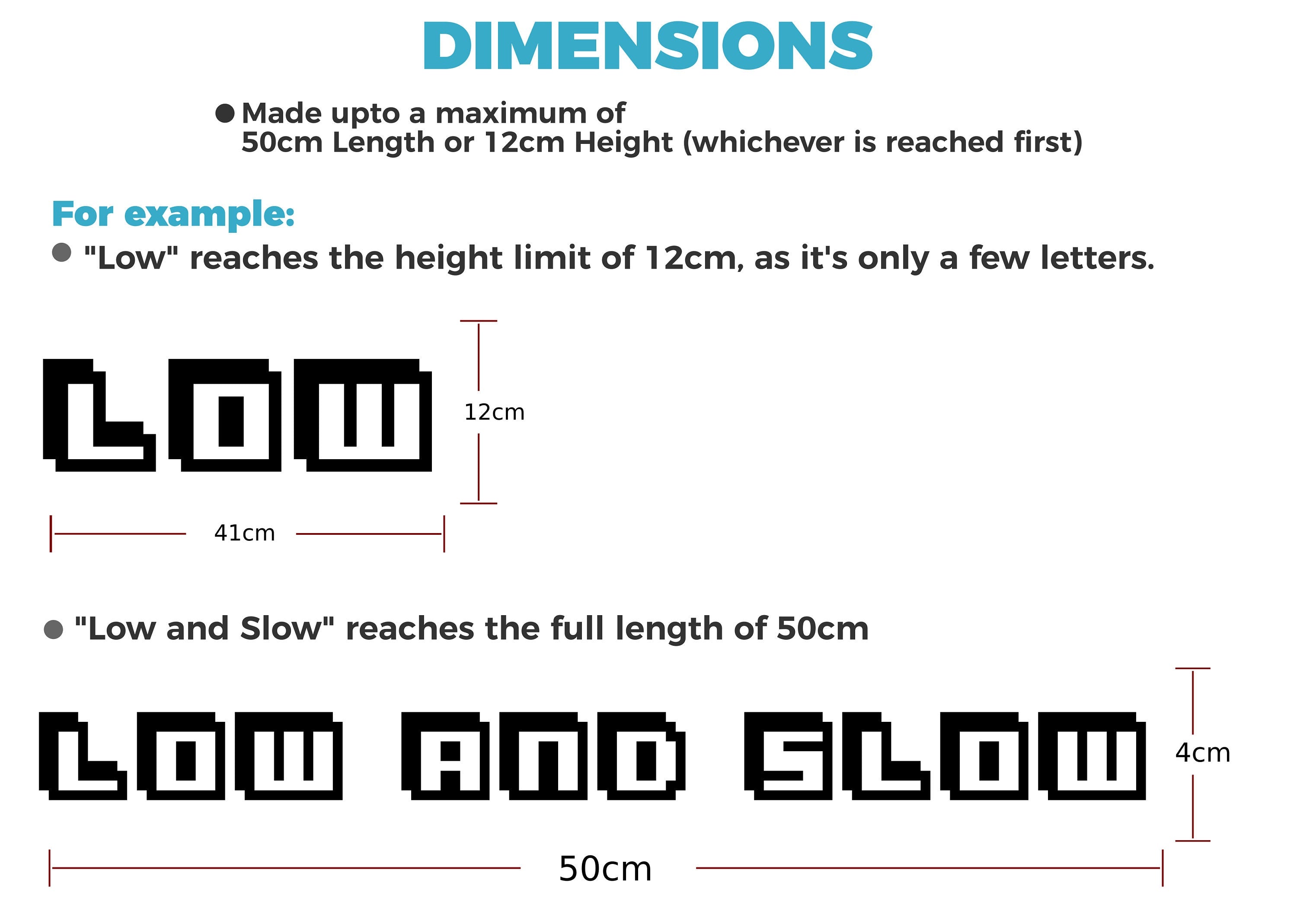 3Dventure Outline personalised text sticker example