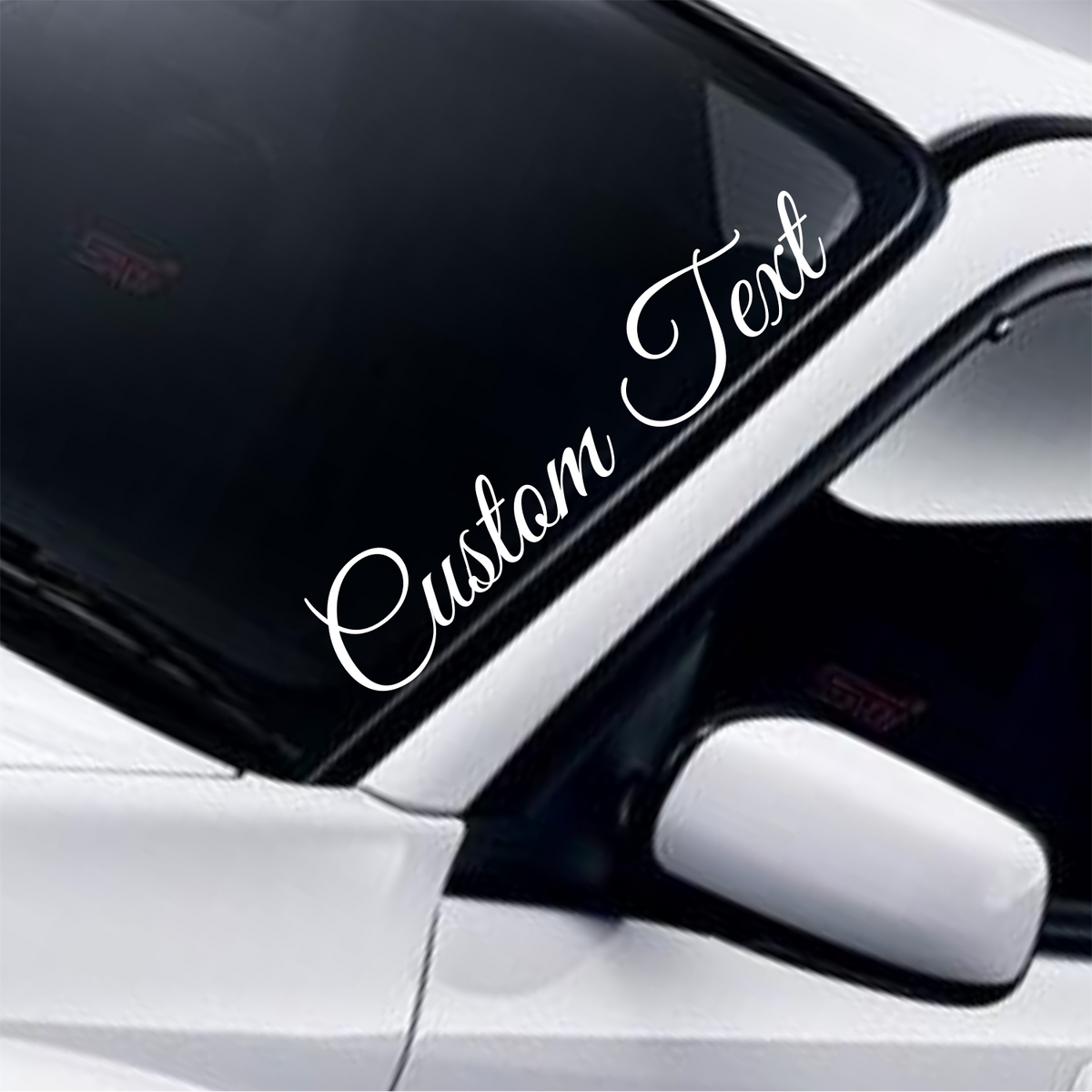 Personalised Calligraphy Windscreen Sticker — lettering style or example application.