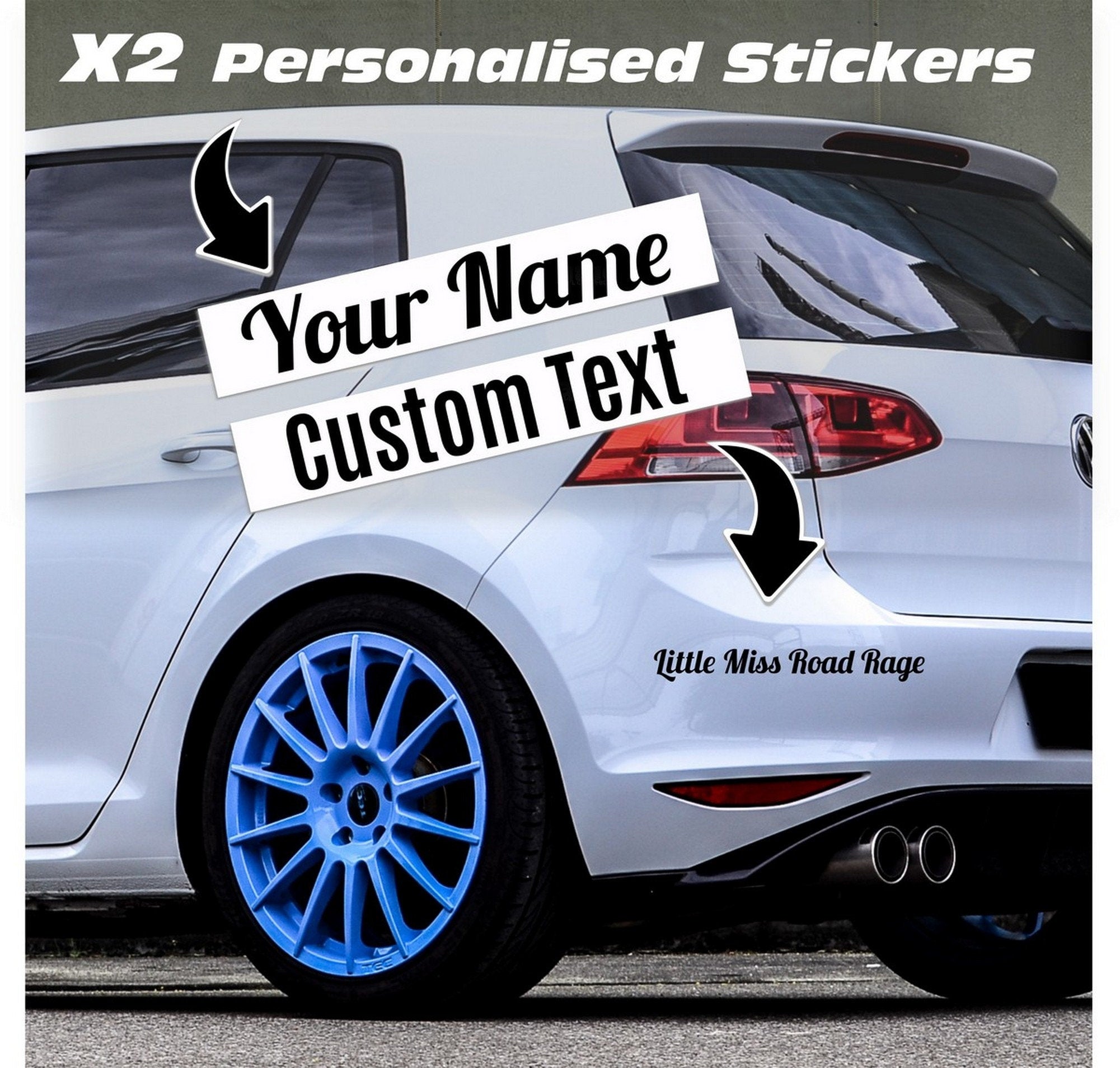 How to order personalised custom text stickers