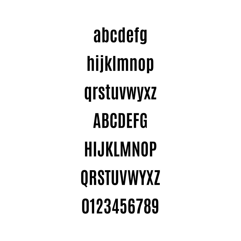 Fitting and application example for Antonio personalised vinyl lettering