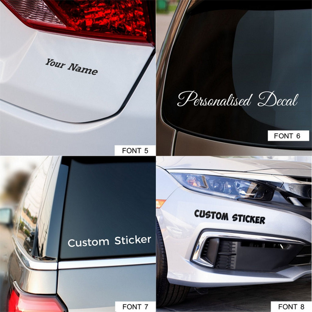 Personalised name decal example