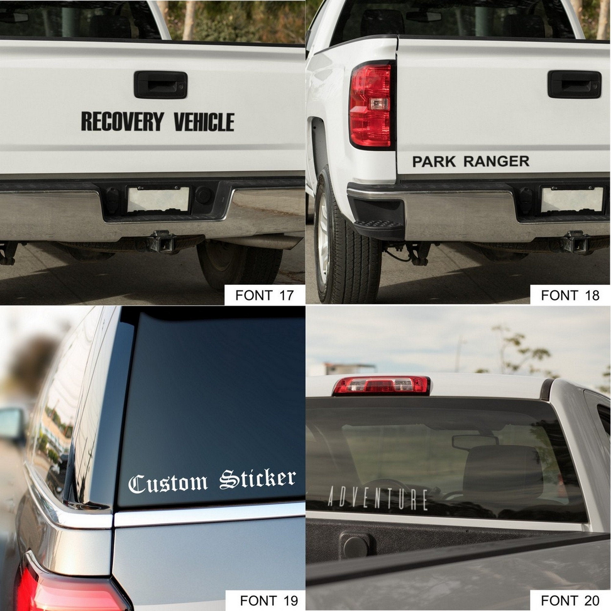 Custom sticker ordering and finish information