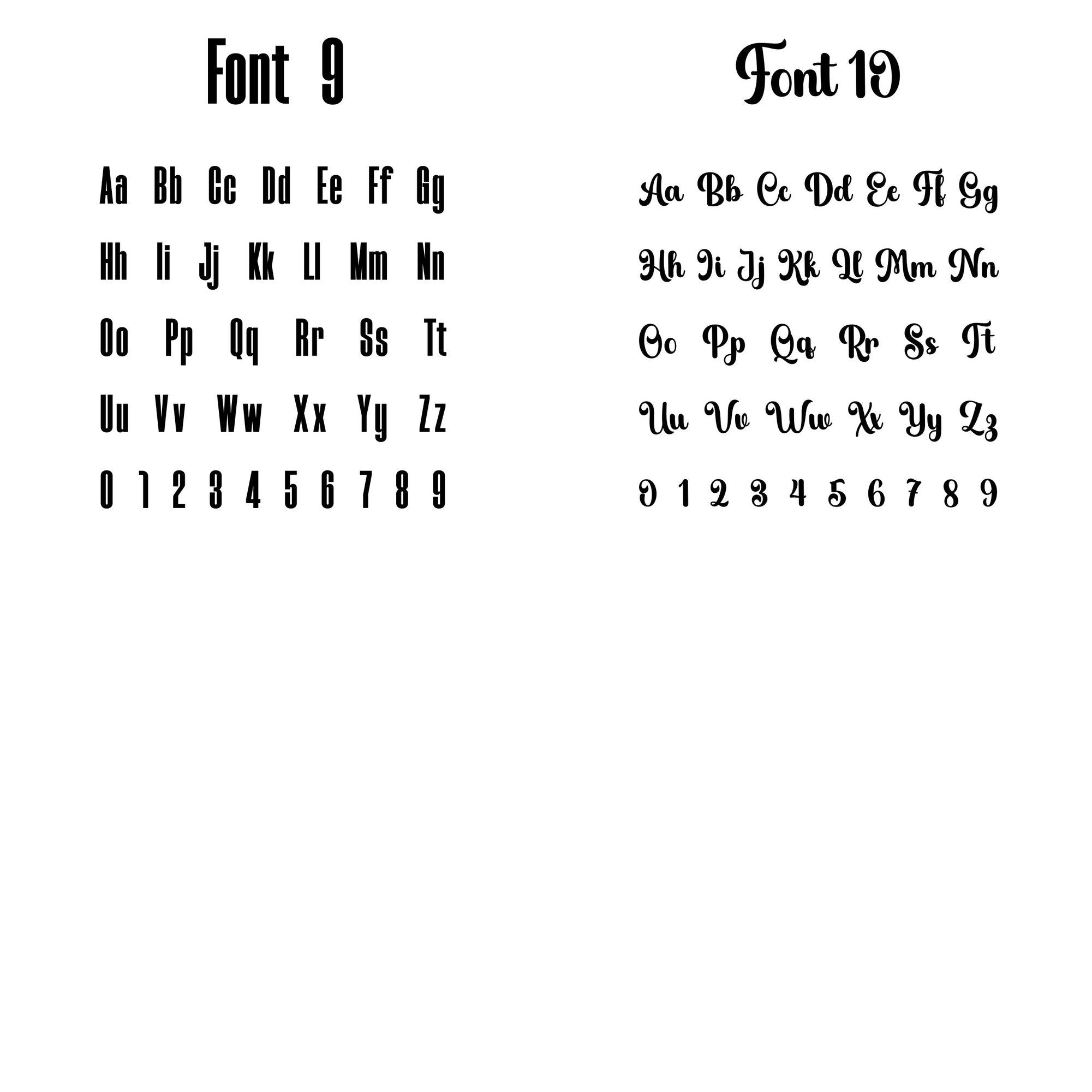 Personalised custom text vinyl sticker fitting information