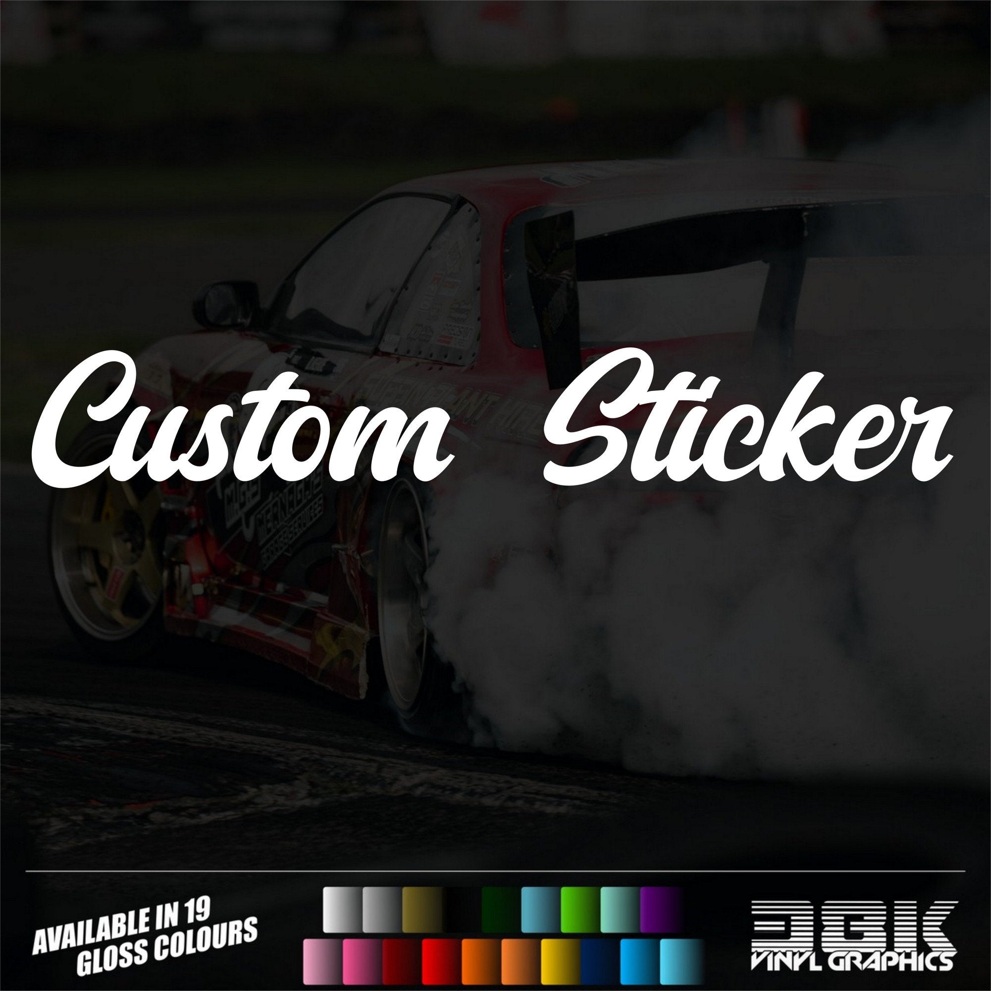 Personalised custom text vinyl sticker font collection 6 preview