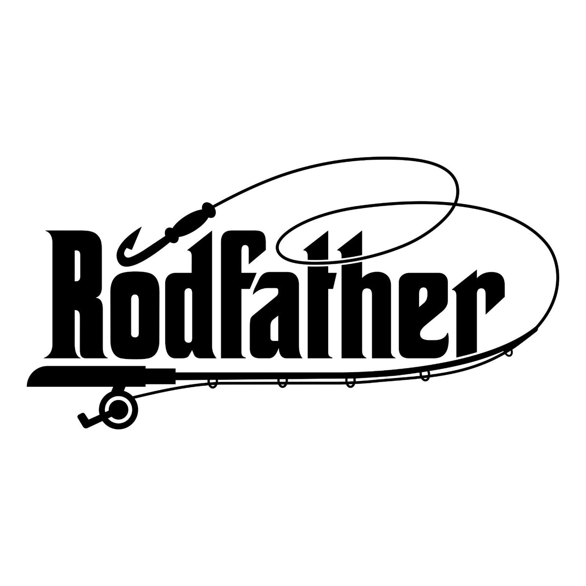 Rodfather Fishing car sticker design.