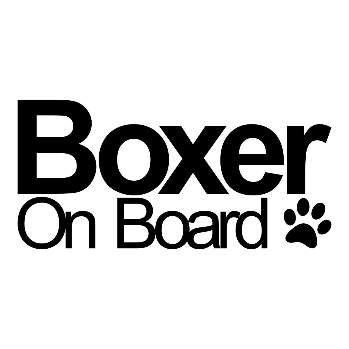 Boxer On Board vinyl car sticker design on a clean white background.