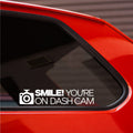 Smile You're On Dash Cam vinyl sticker product image