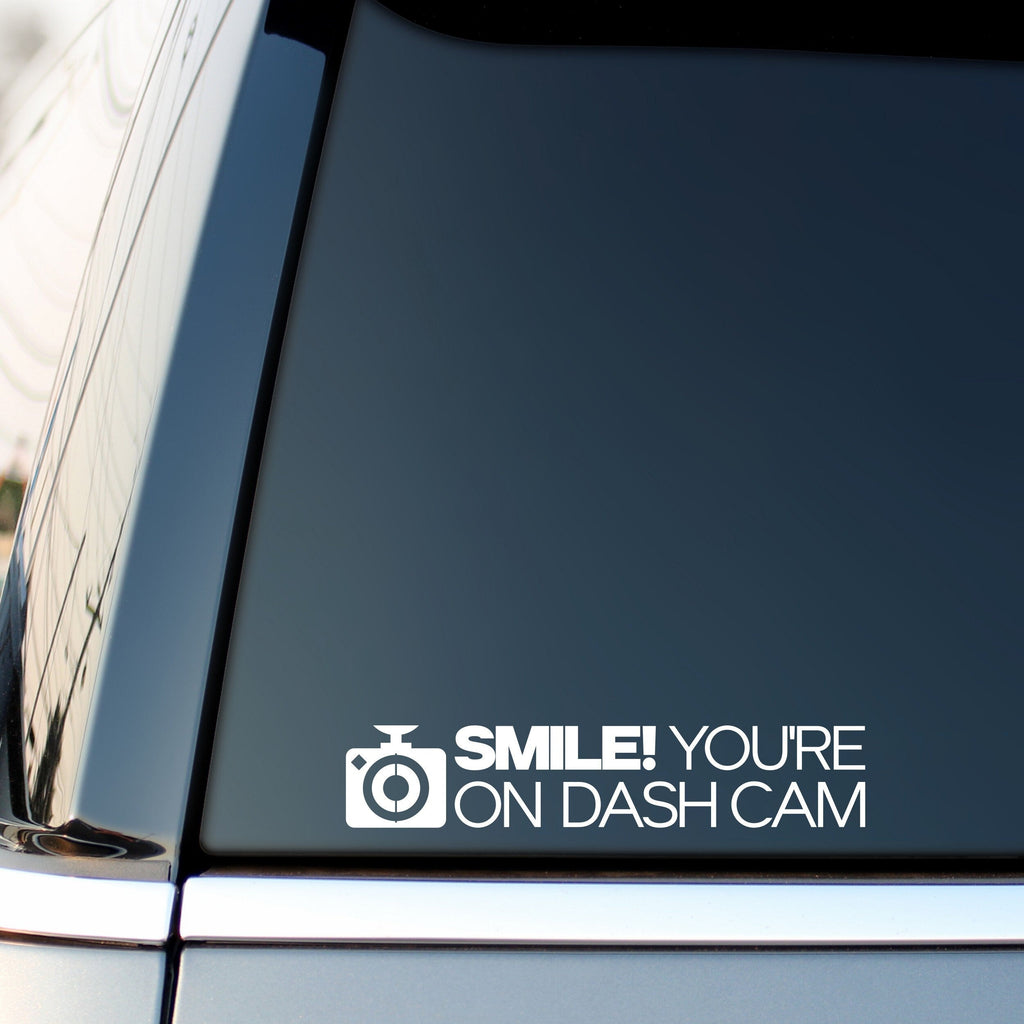 Smile You're On Dash Cam vinyl sticker alternate product image