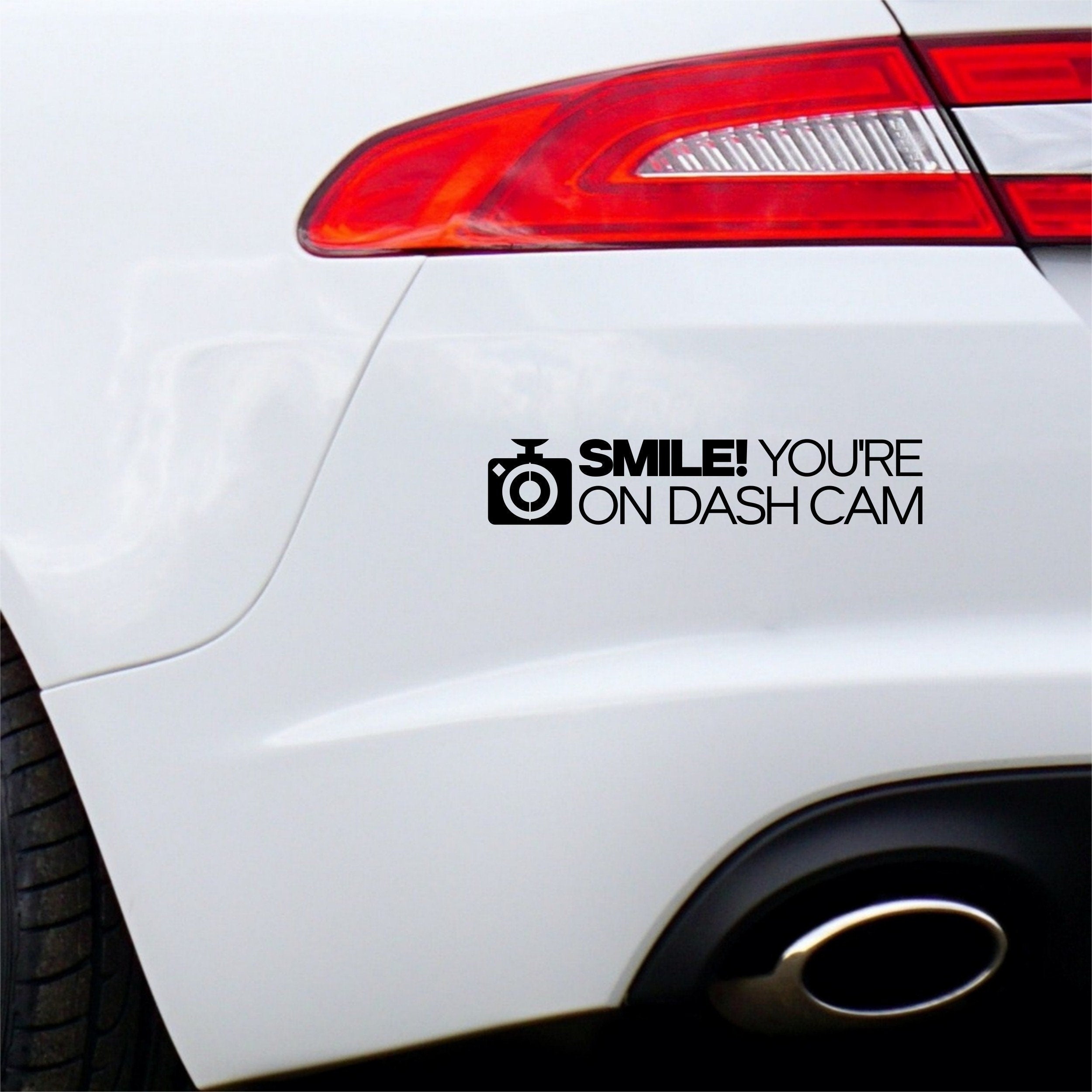 Smile You're On Dash Cam vinyl sticker design image