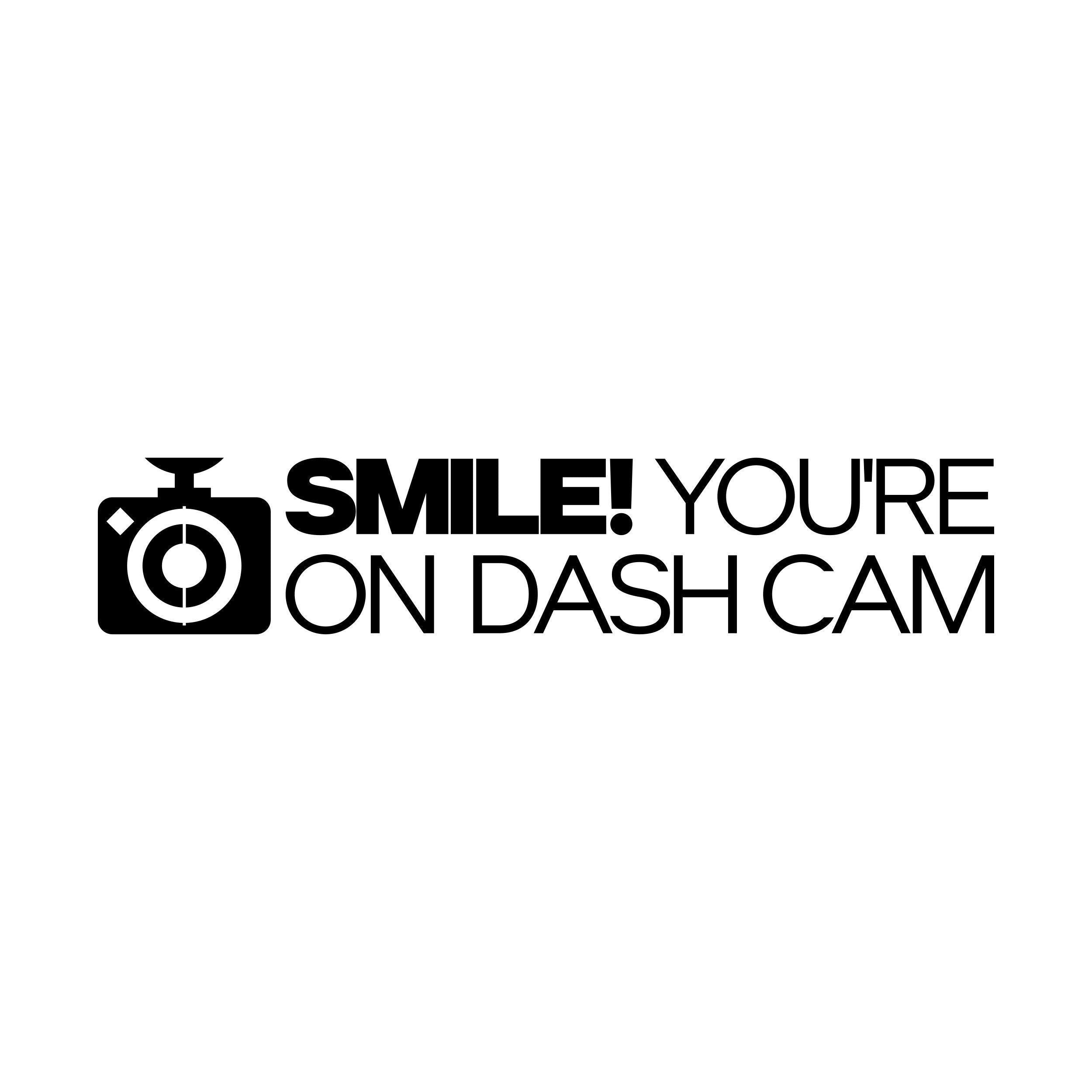 Smile You're On Dash Cam vinyl sticker additional product image