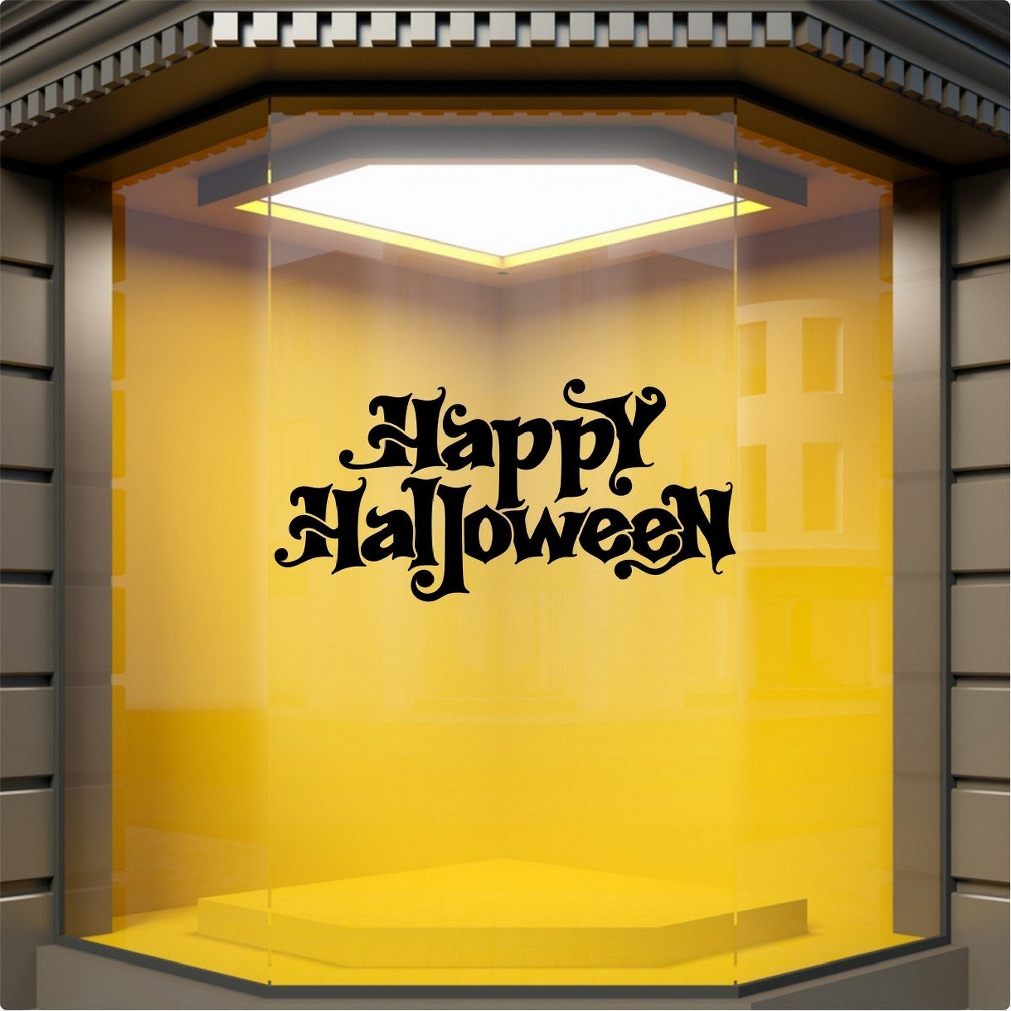 Happy Halloween Pumpkin Banner Window Sticker product image 3