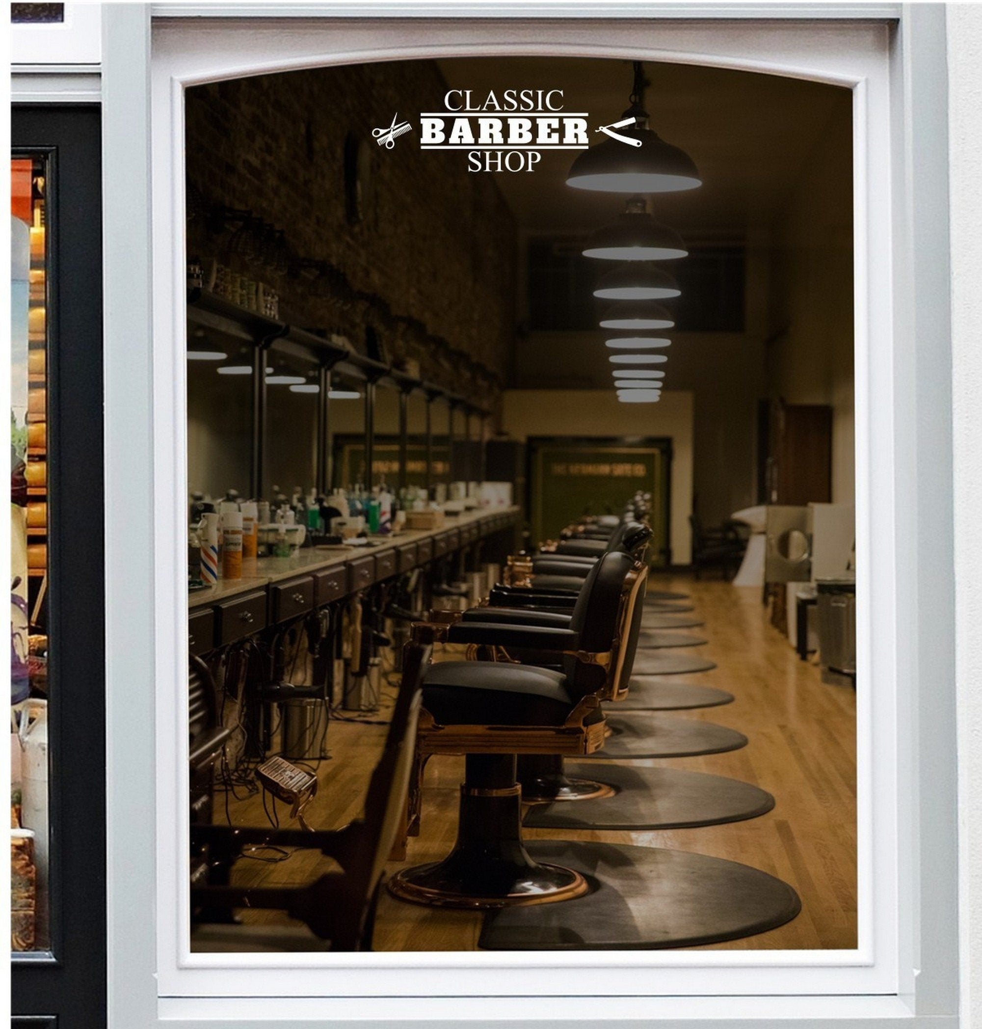 Classic Barber Shop Window Sticker product image 3