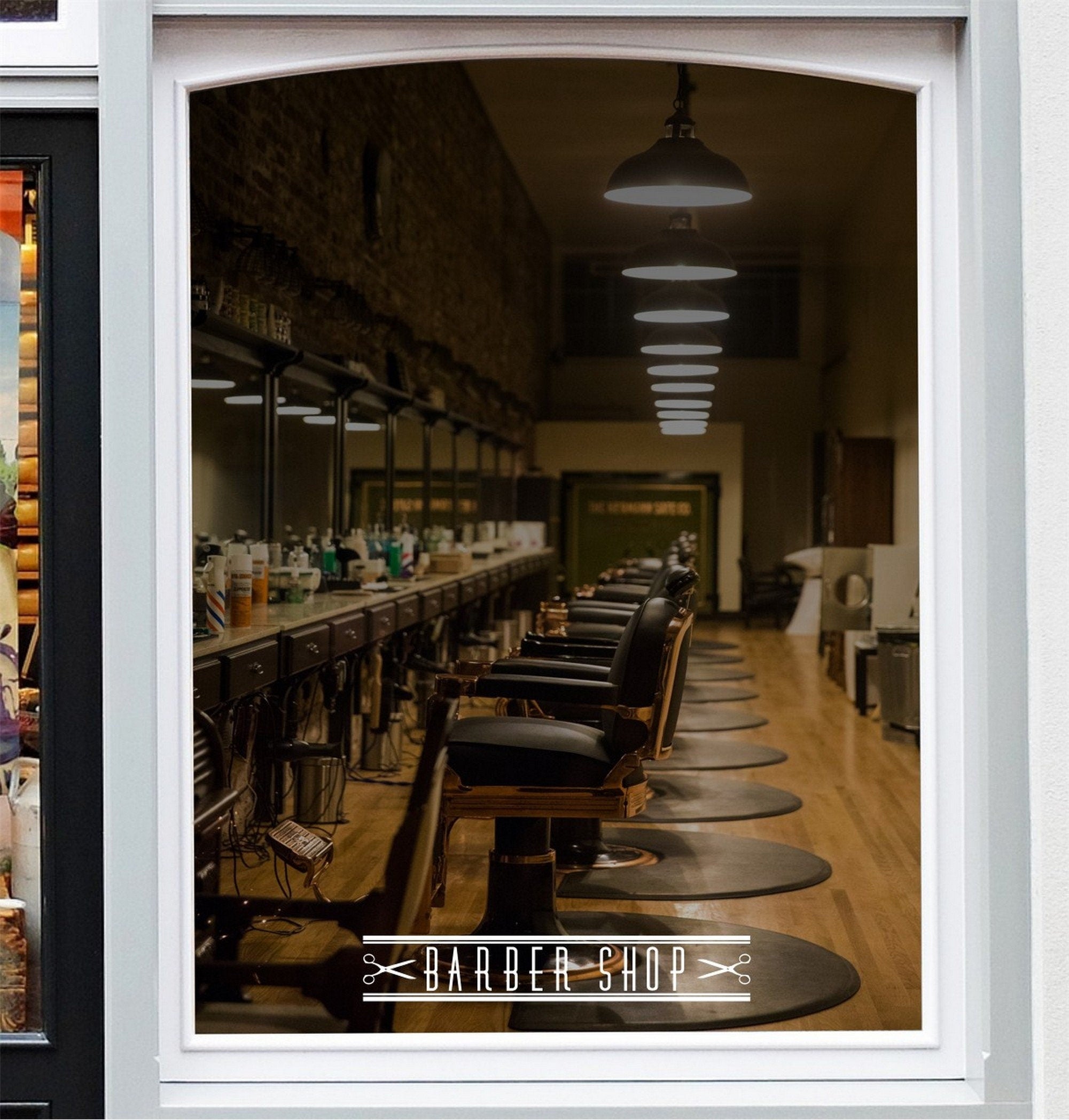 Modern Barber Shop Window Sticker product image 3