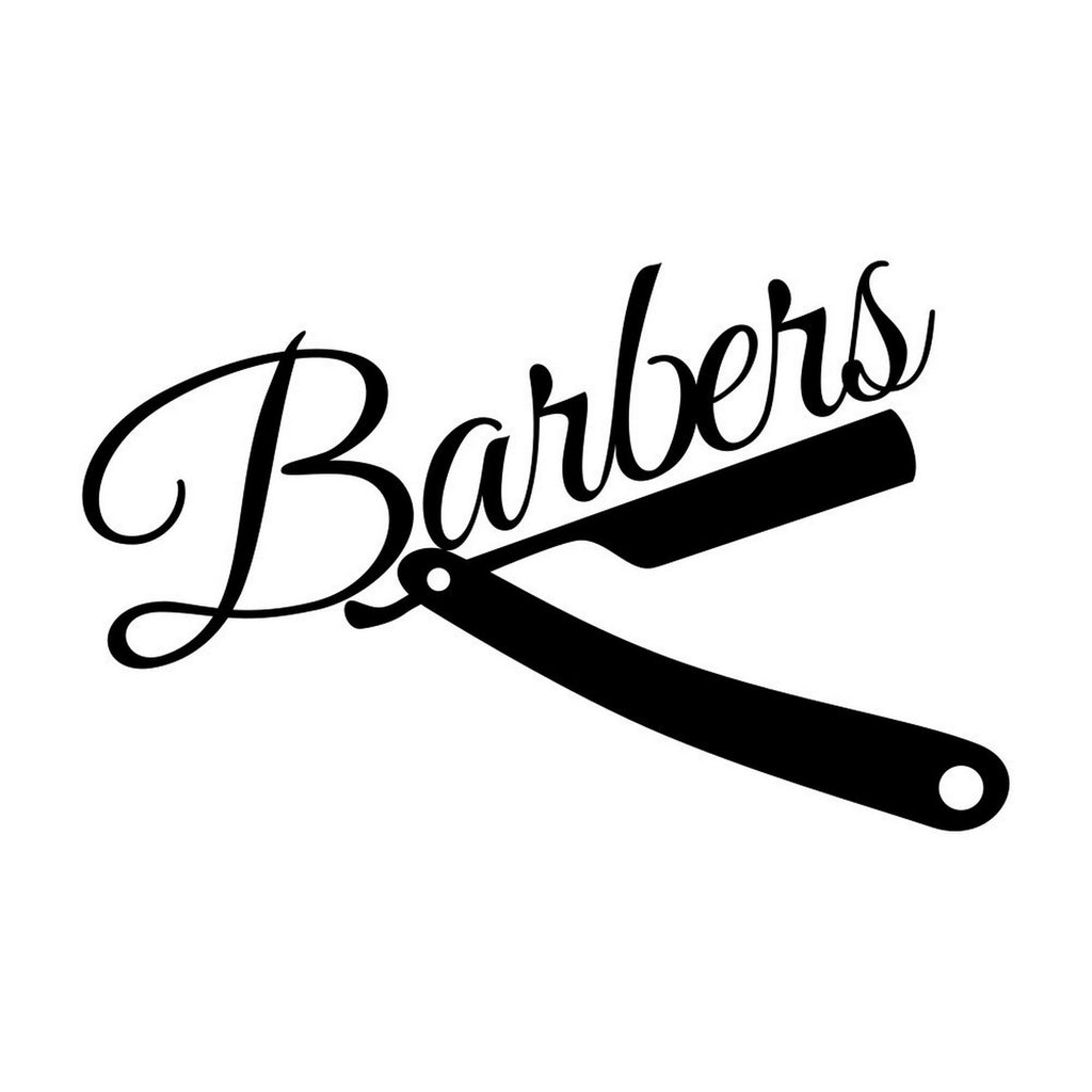 Classic Barber Shop Window Sticker example 4