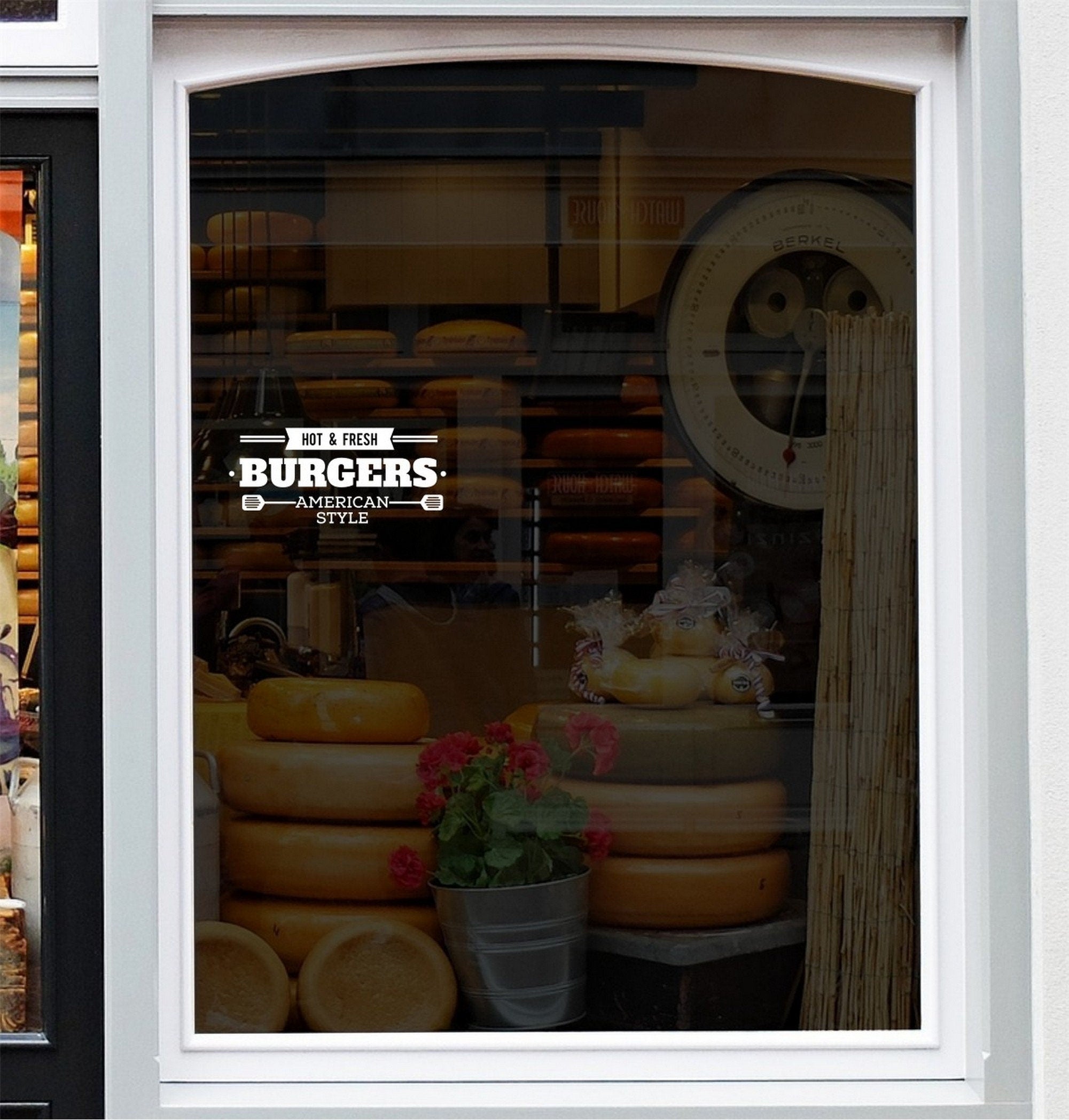 Hot & Fresh Burgers Window Sticker product image 4