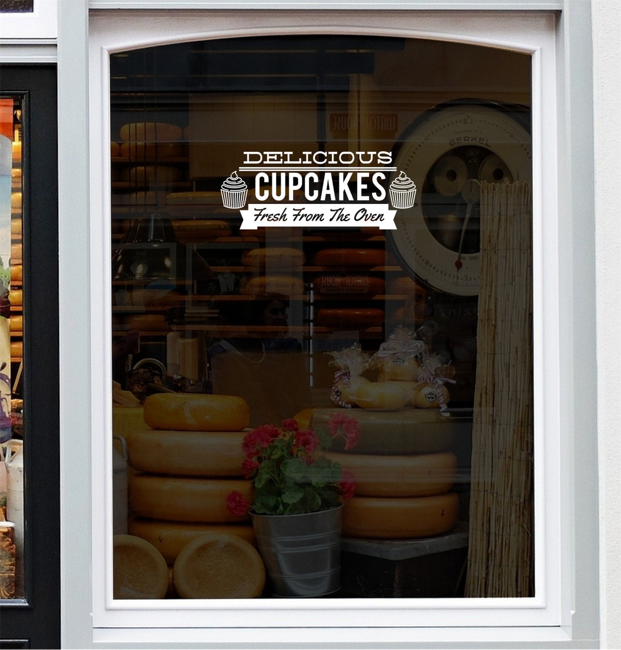 Delicious Cupcakes Bakery Window Sticker example 3
