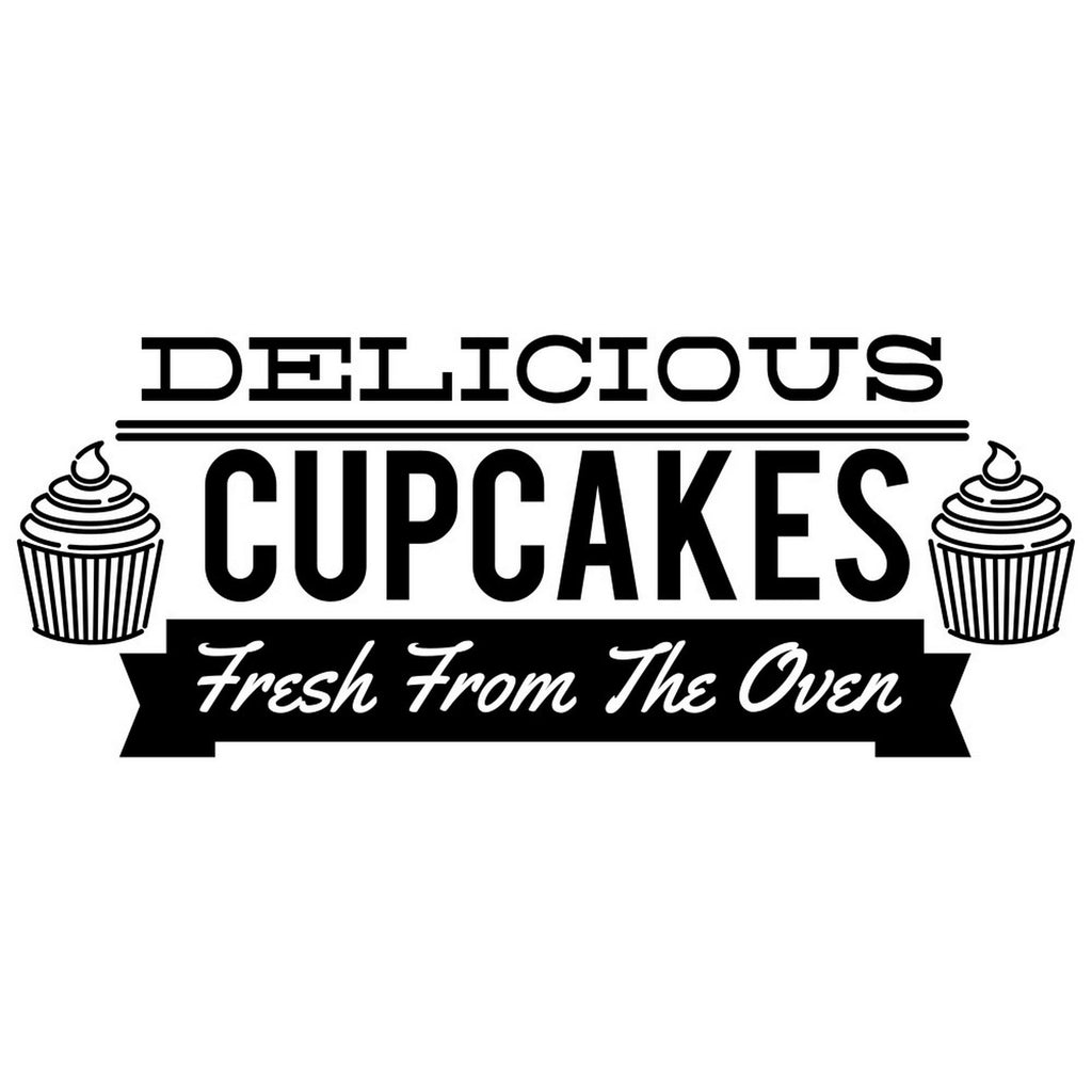 Delicious Cupcakes Bakery Window Sticker example 5
