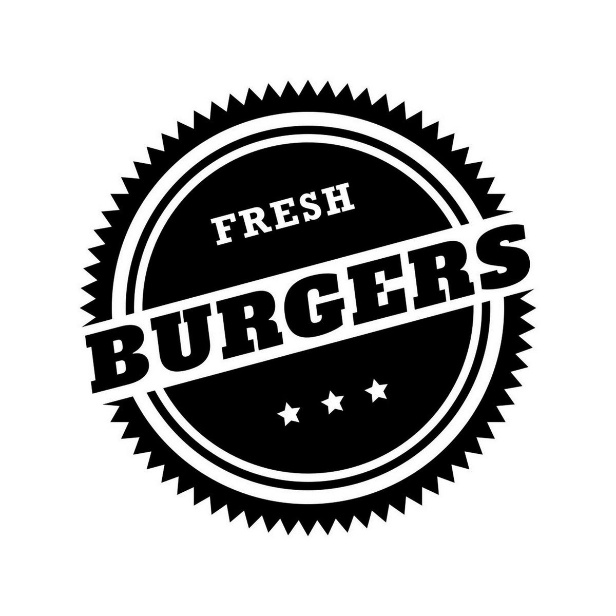 Fresh Burgers Café Window Sticker example 4