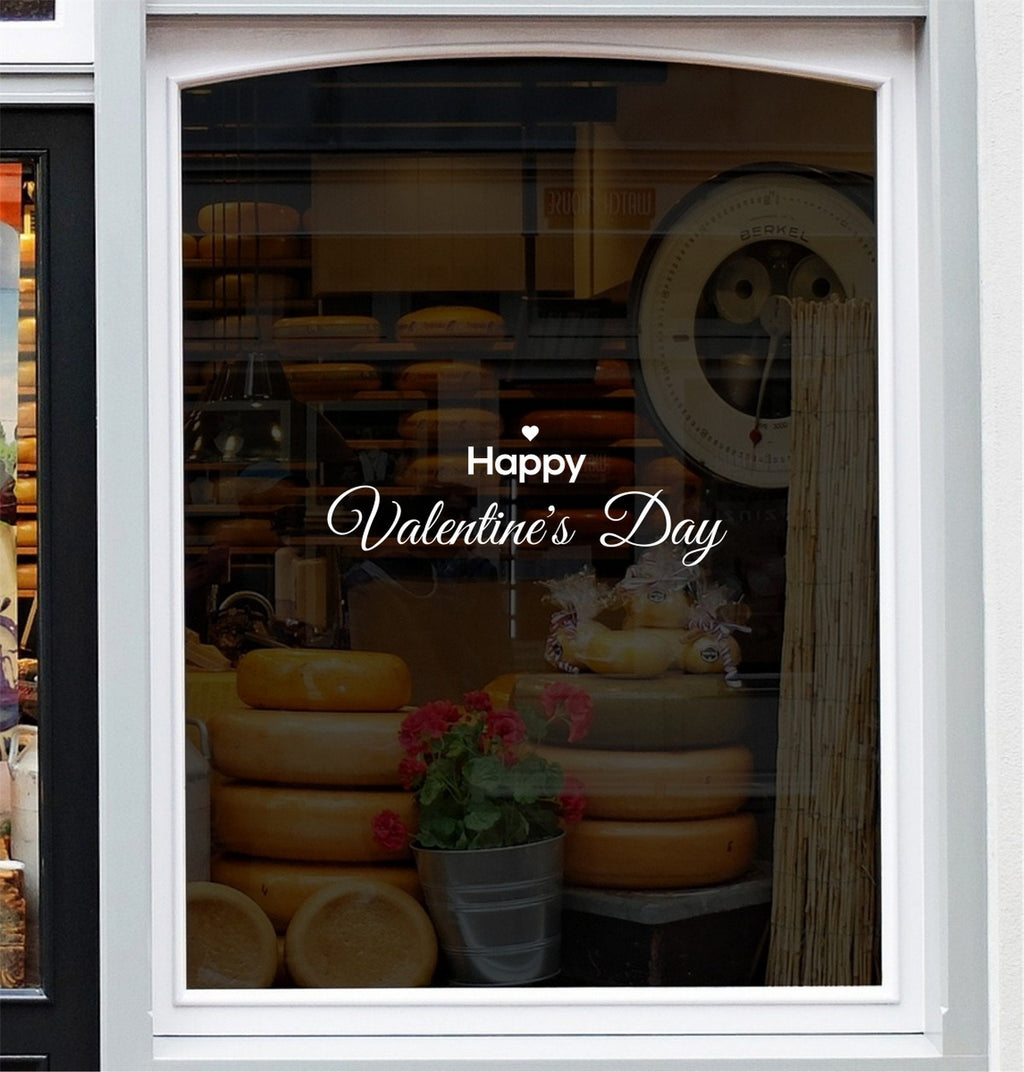 Happy Valentine’s Day Script Window Sticker product image 3