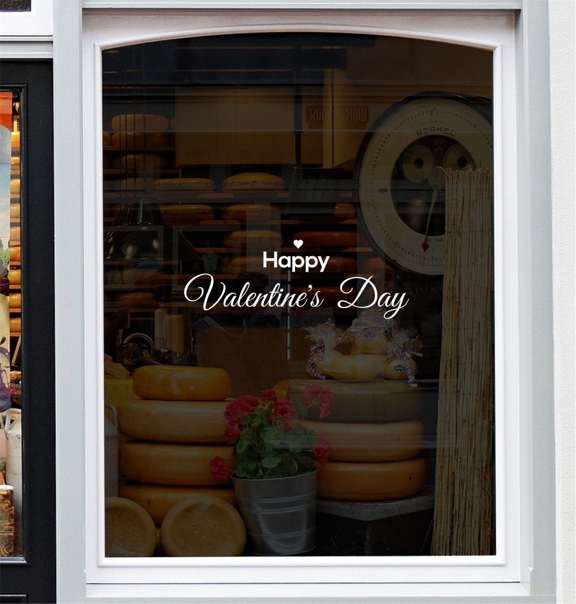 Happy Valentine’s Day Script Window Sticker product image 3