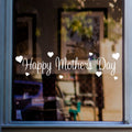 Happy Mother’s Day Script Window Sticker displayed on a shop window