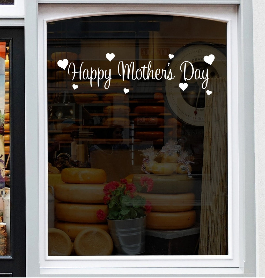 Happy Mother’s Day Script Window Sticker design on a white background