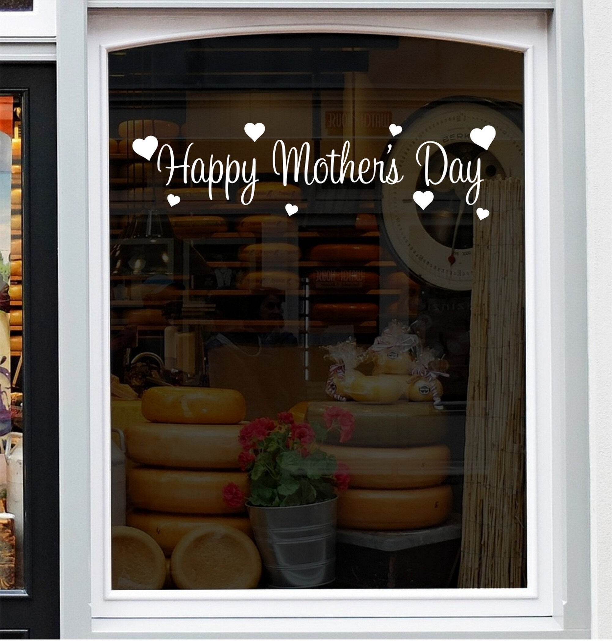 Happy Mother’s Day Script Window Sticker design on a white background