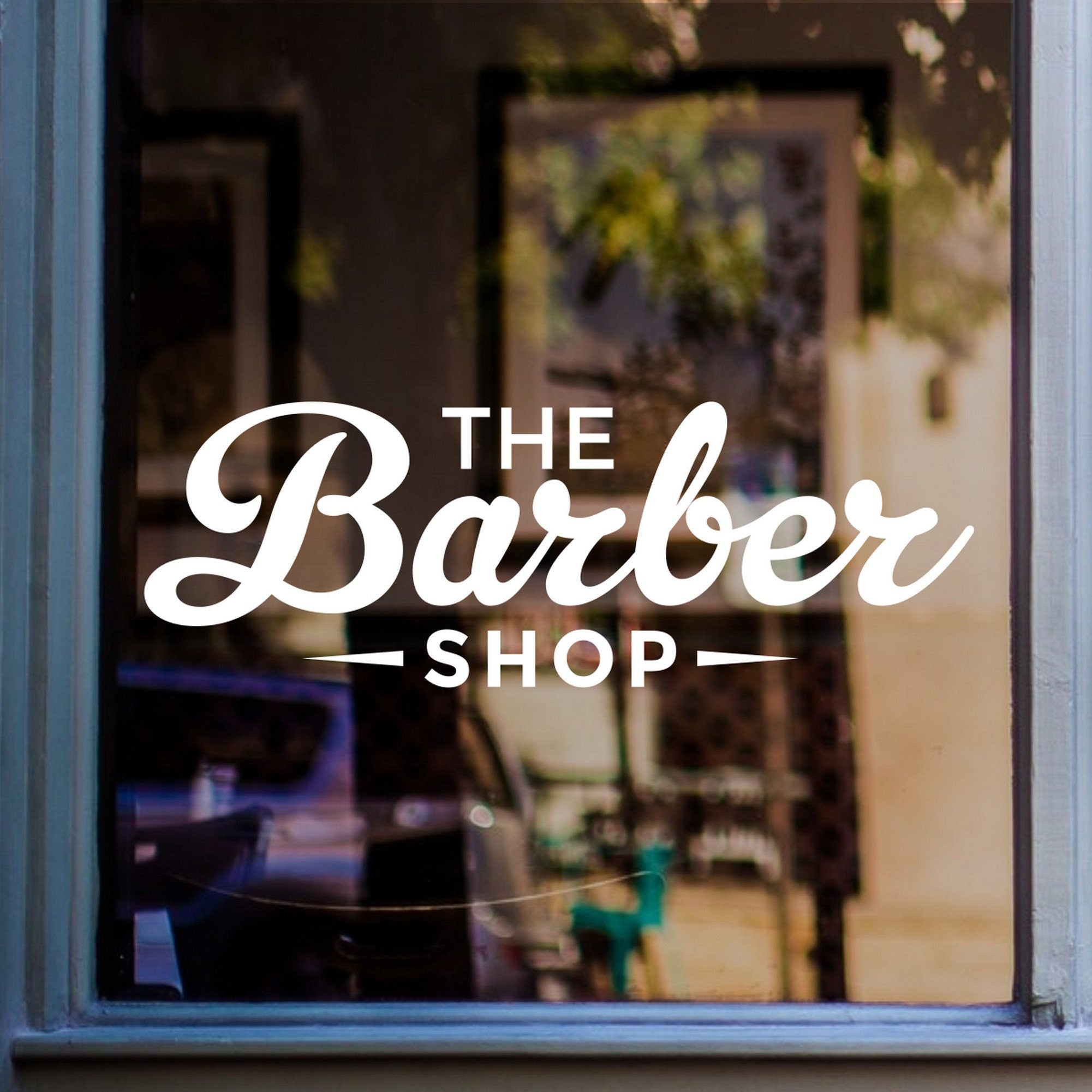 Barber Shop Window Sticker – Classic Lettering example 4