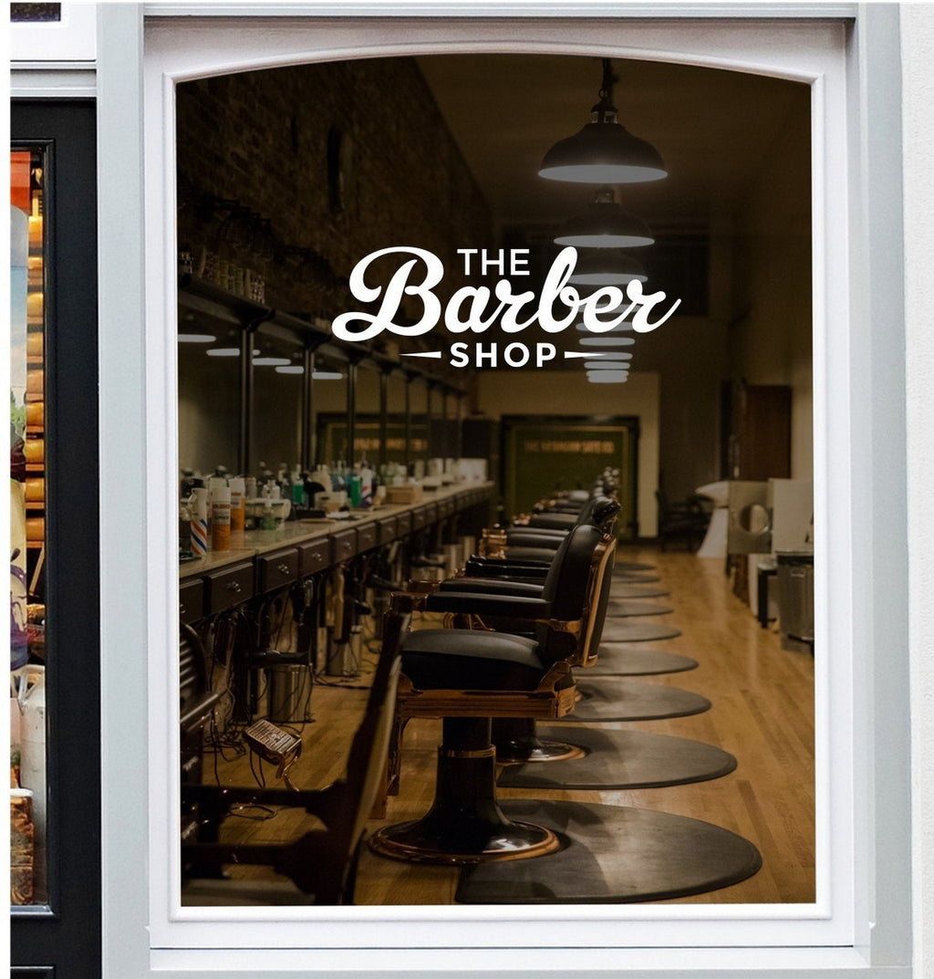 Barber Shop Window Sticker – Classic Lettering example 6