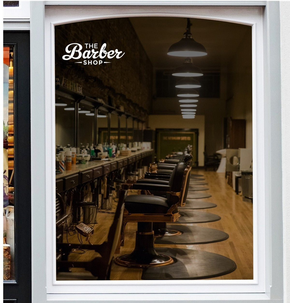 Barber Shop Window Sticker – Classic Lettering example 7