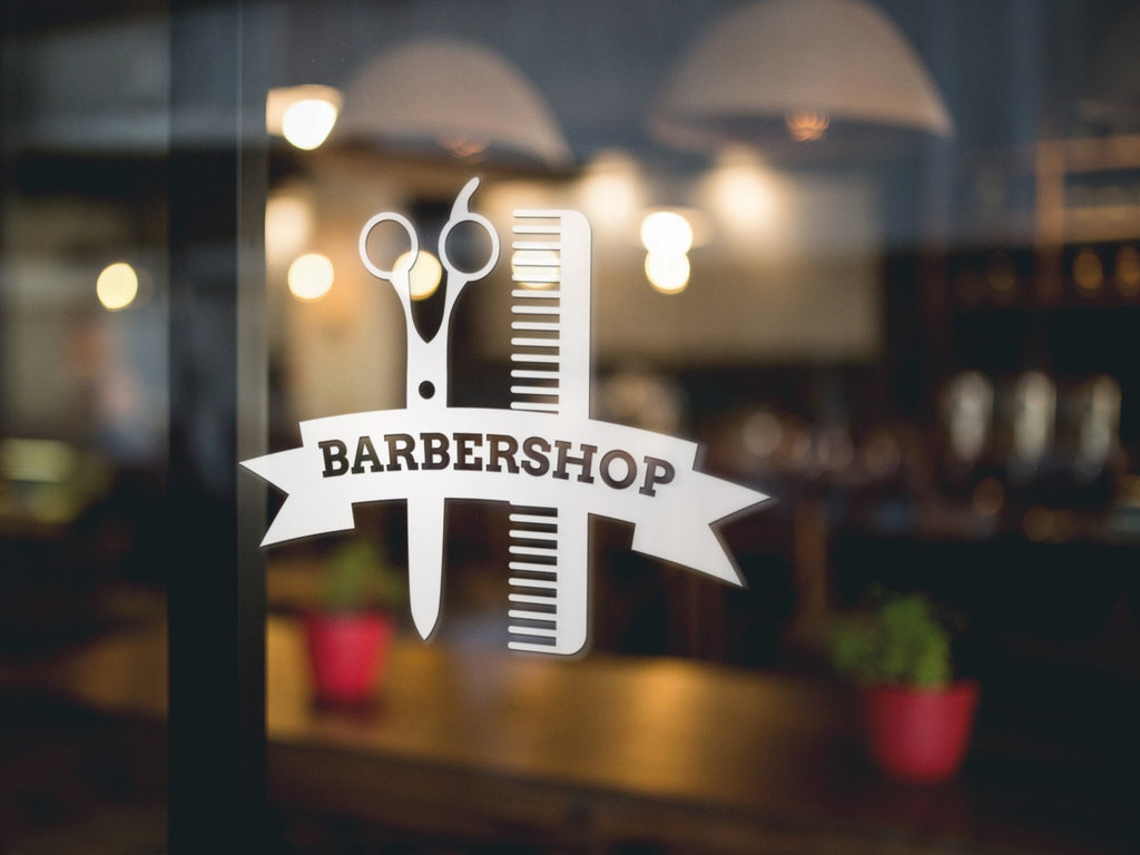Traditional Barber Shop Window Sticker example 4