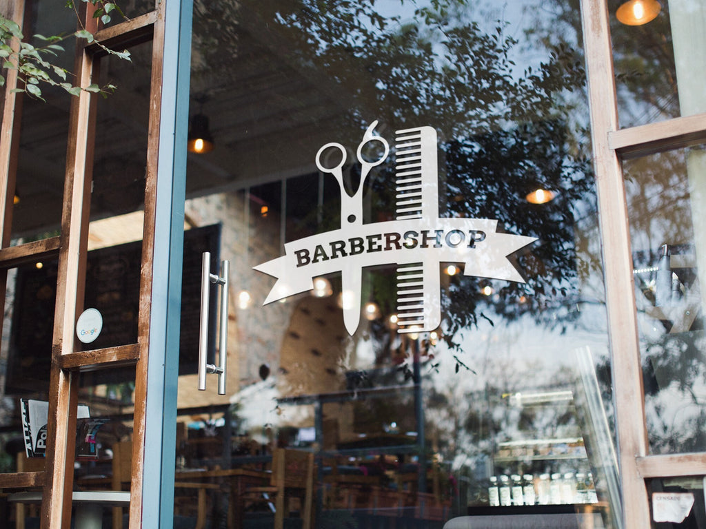 Traditional Barber Shop Window Sticker example 5