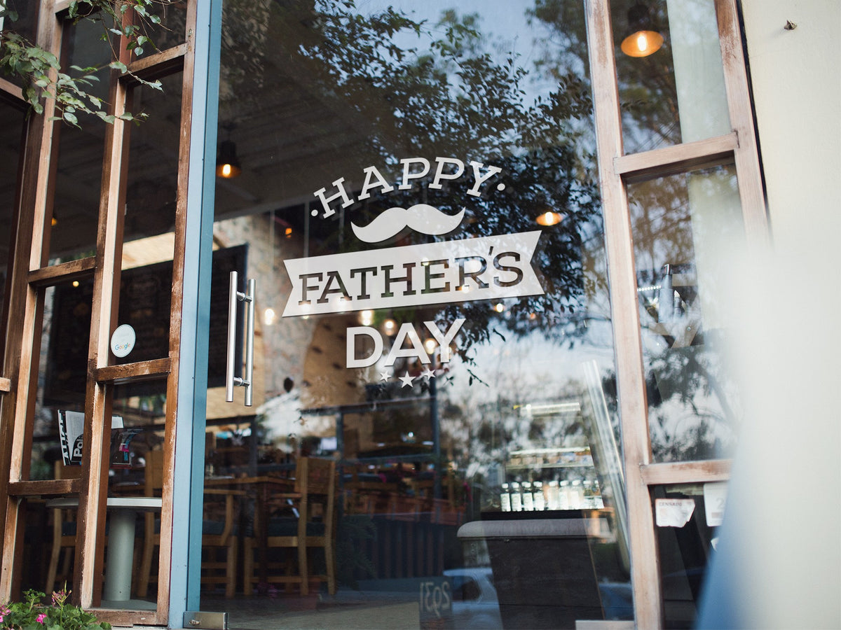 Happy Father’s Day Window Sticker design on a white background