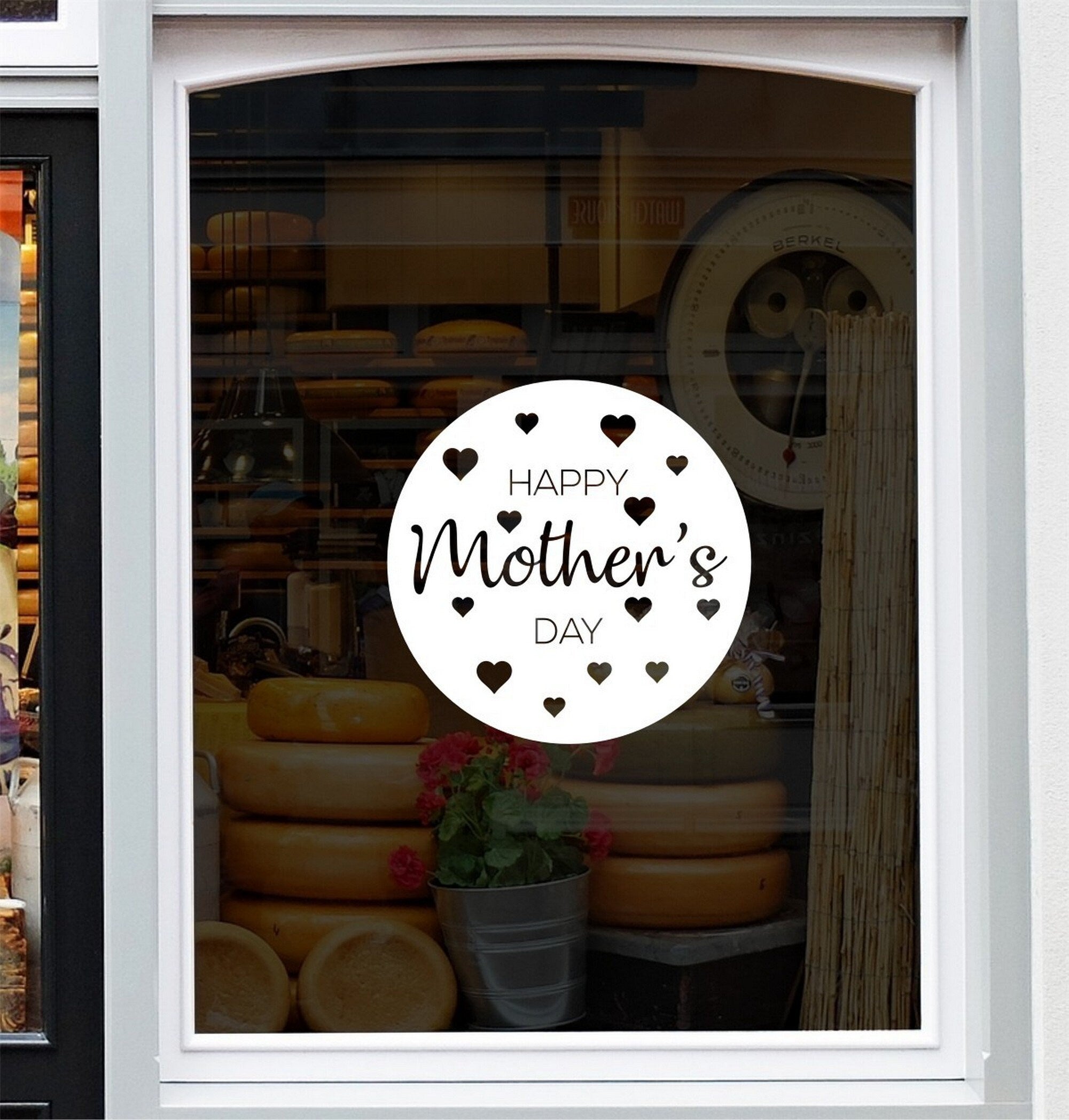 Happy Mother’s Day Window Sticker – Seasonal Display design on a white background