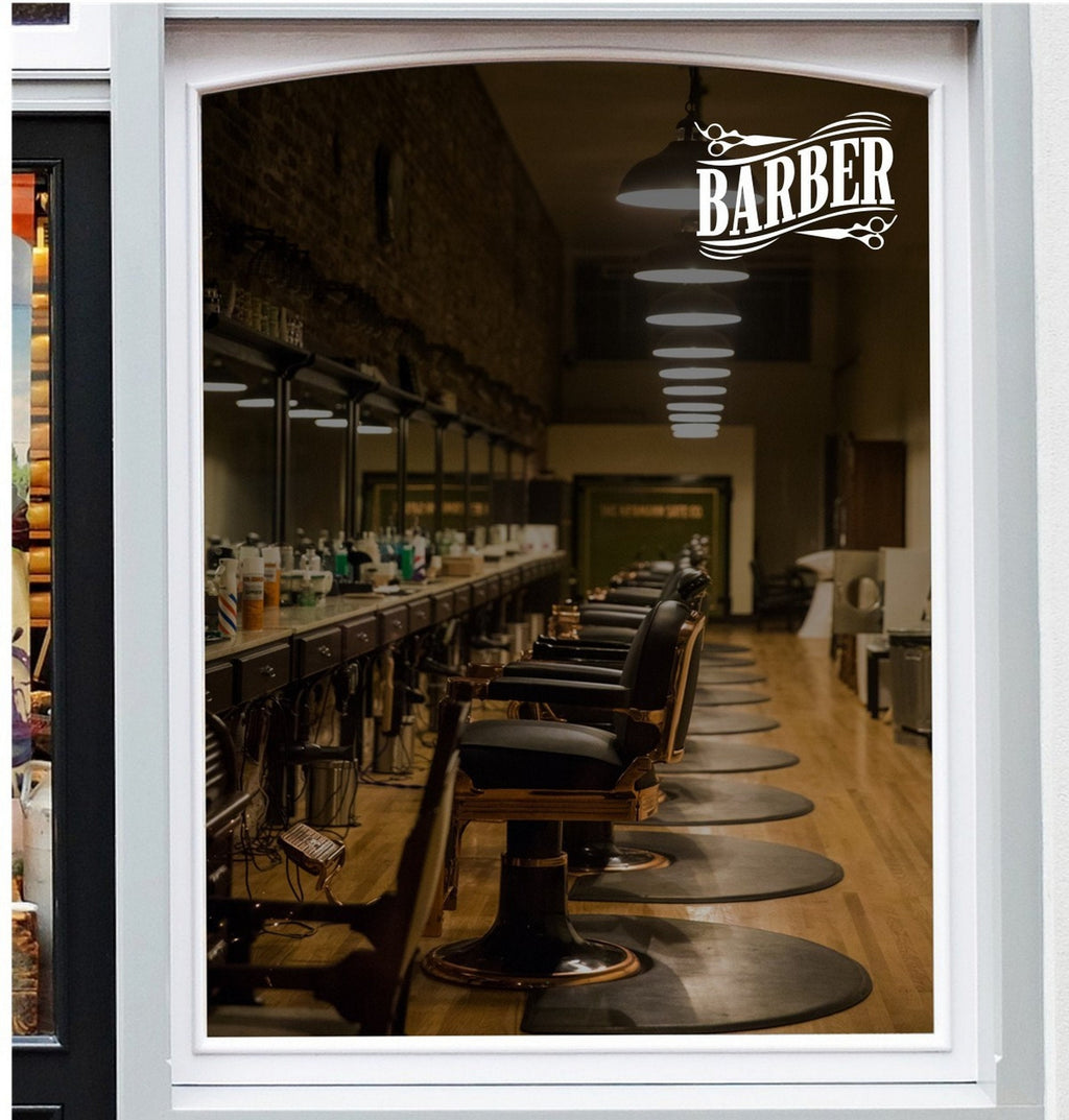 Traditional Barber Shop Window Sticker product image 3