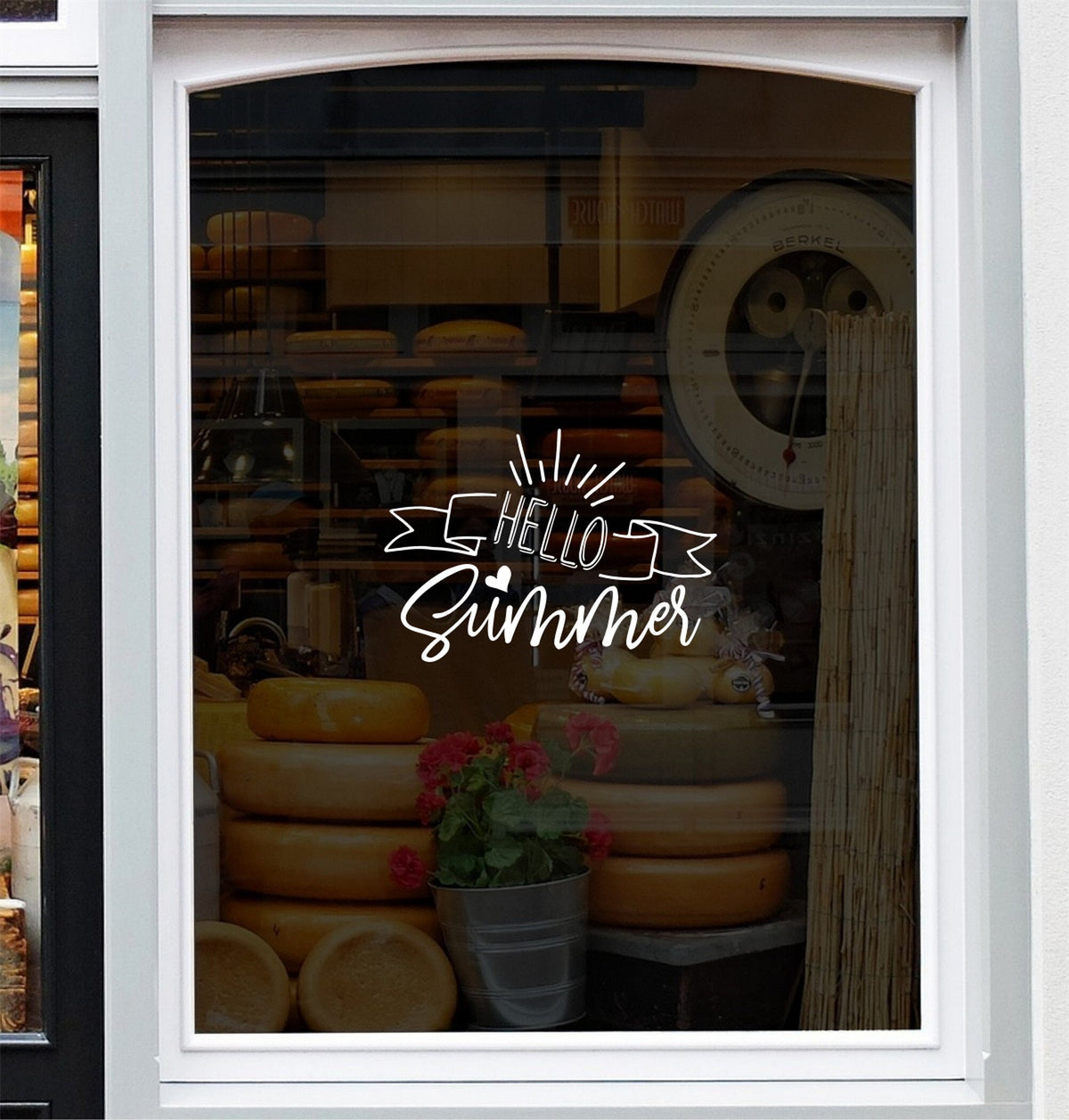 Hello Summer Window Sticker – Seasonal Display example 3
