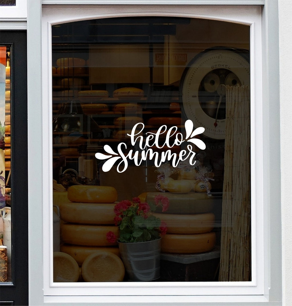 Hello Summer Shop Window Sticker example 3
