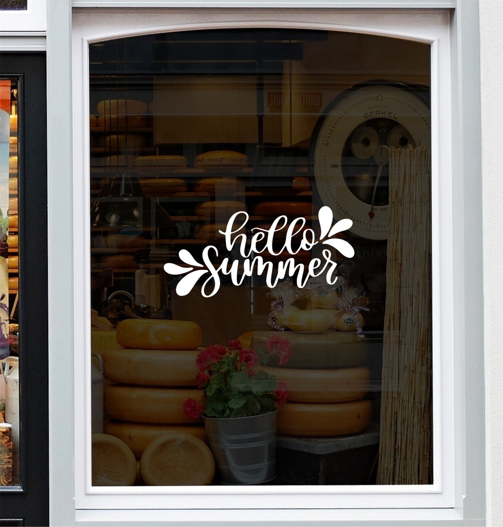 Hello Summer Shop Window Sticker example 3