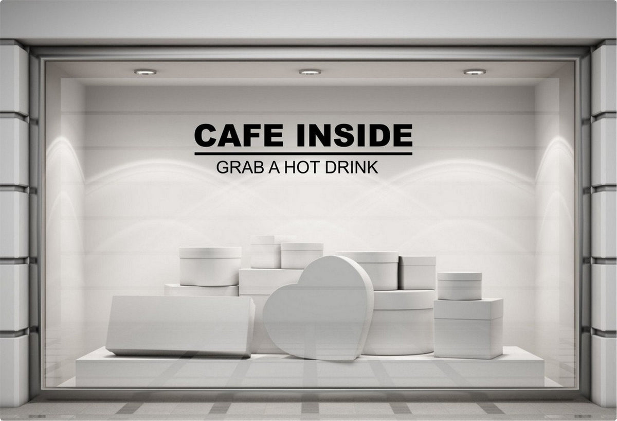 Café Inside Shop Window Sticker example 4