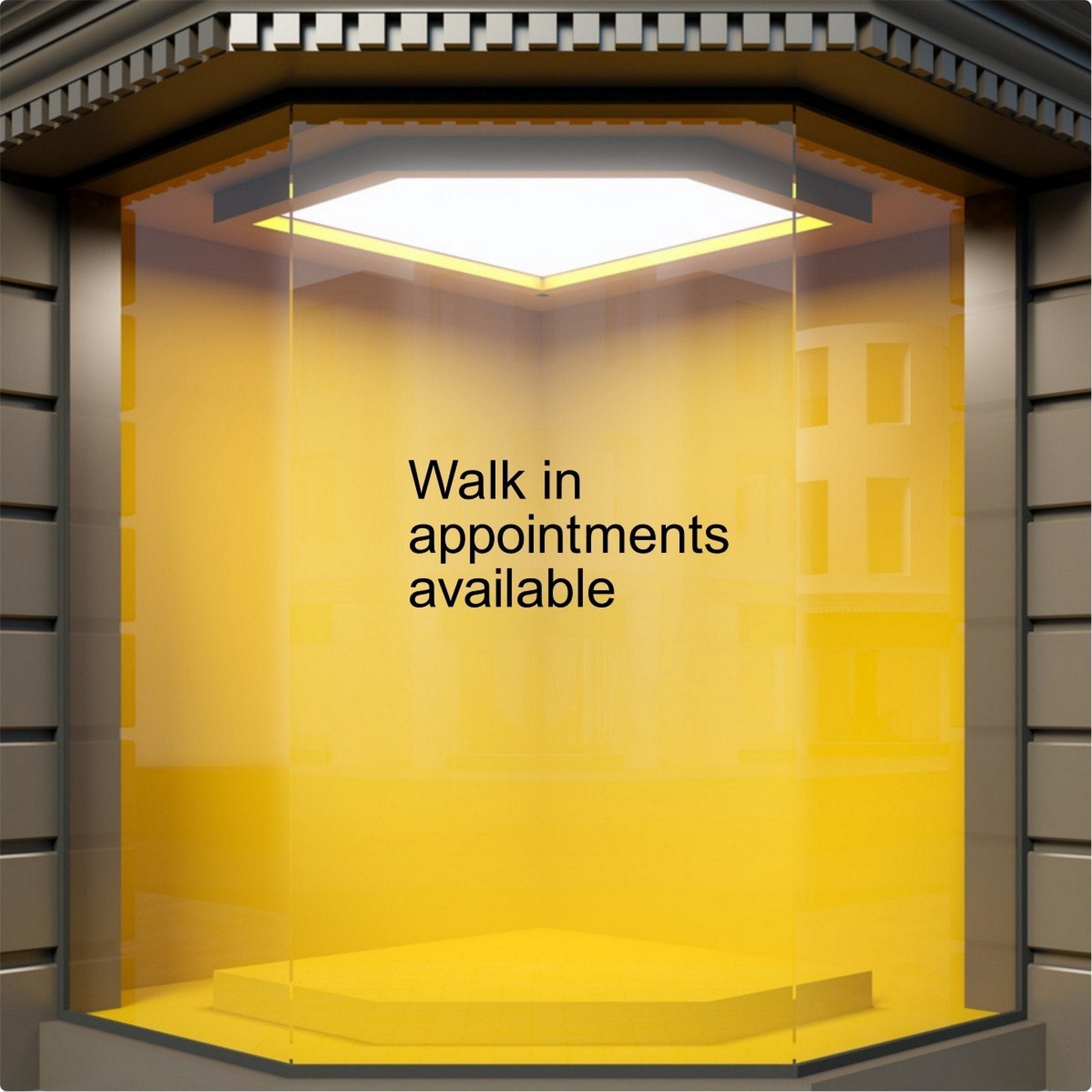 Walk-In Appointments Available Window Sticker example 3