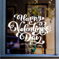 Happy Valentine’s Day Shop Window Sticker displayed on a shop window