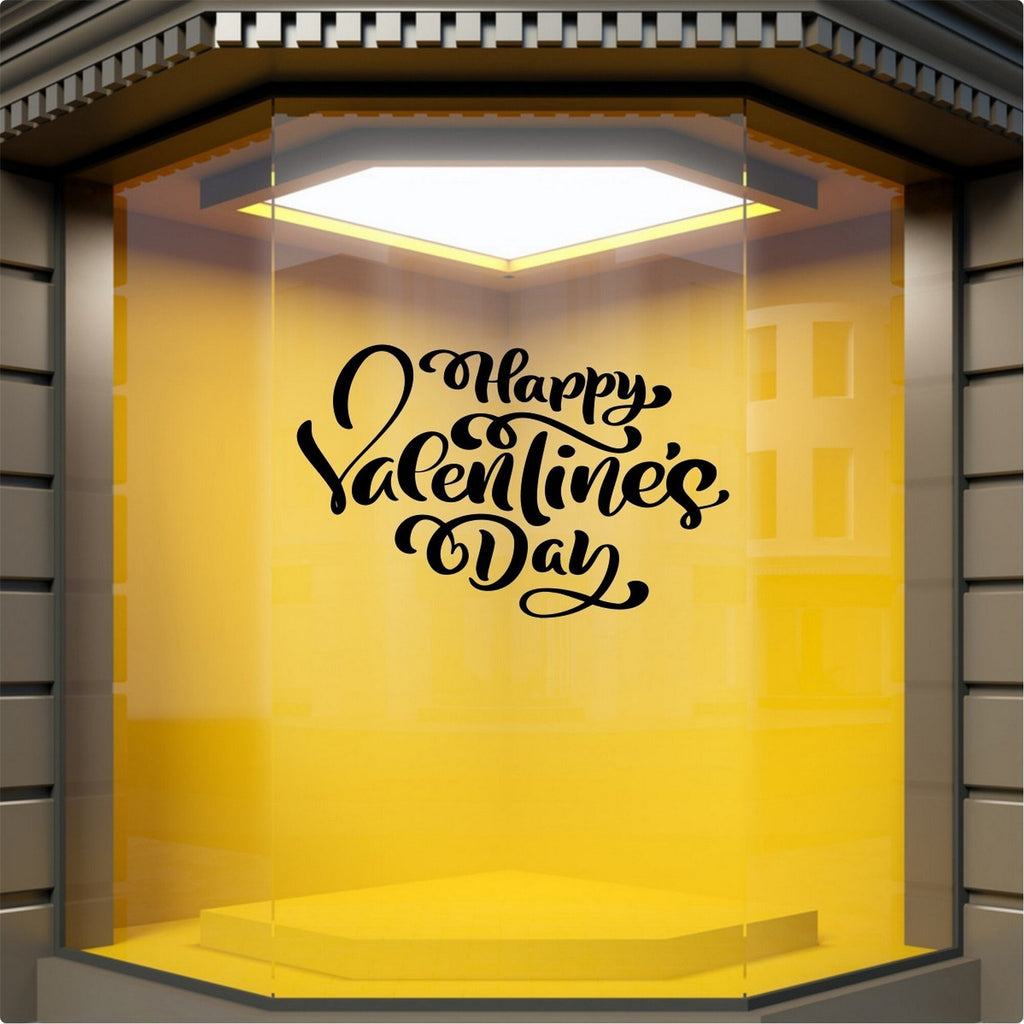 Happy Valentine’s Day Heart Script Window Sticker product image 3