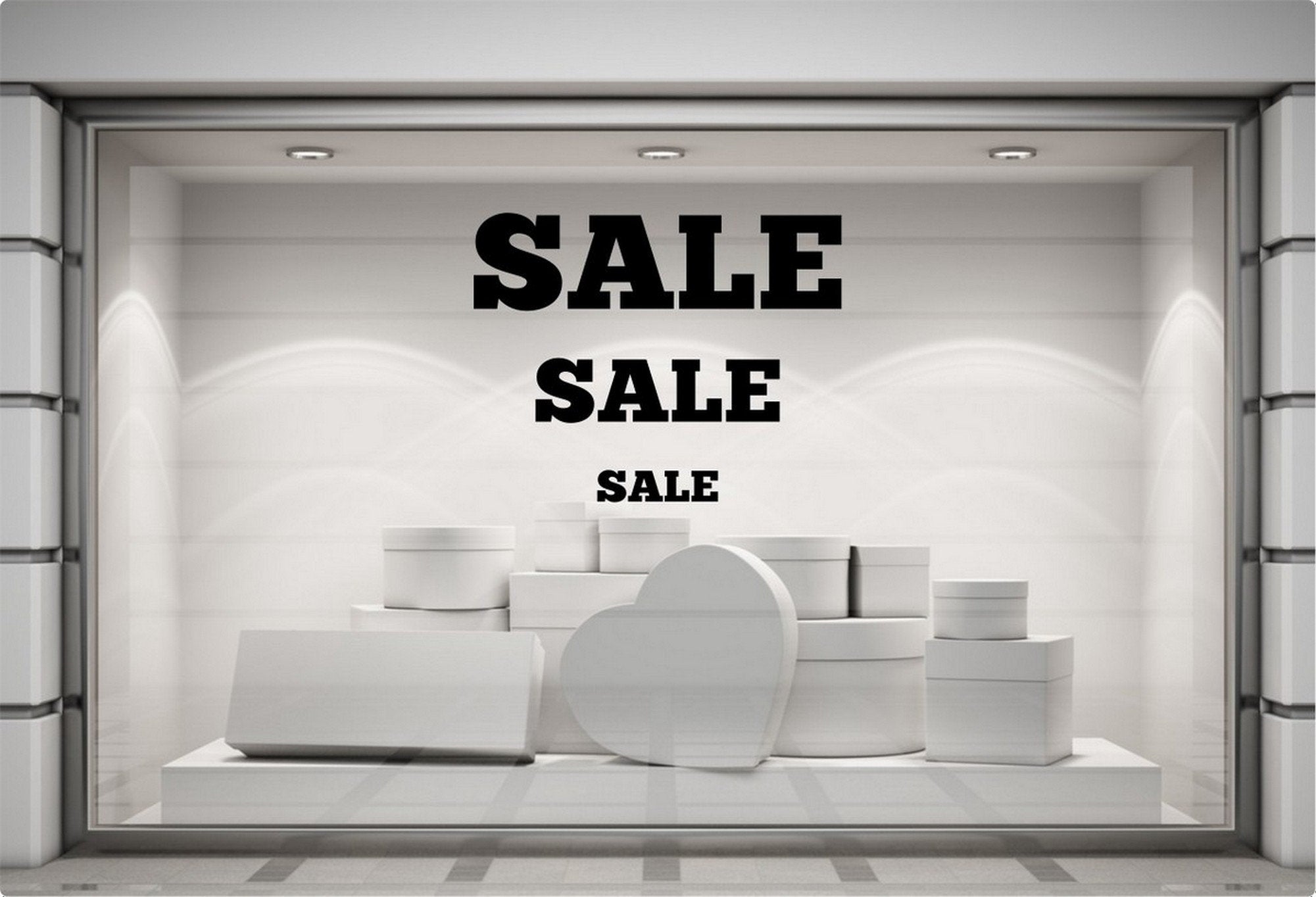 Bold Sale Shop Window Sticker design on a white background
